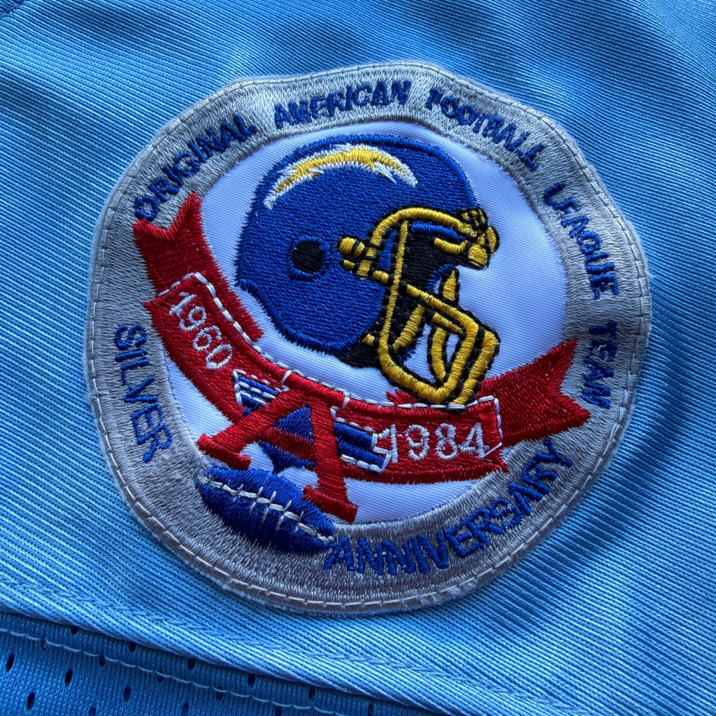 CHARGERS DAN FOUTS SILVER ANNIVERSARY PATCH POWDER BLUE THROWBACK JERSEY (52) XL