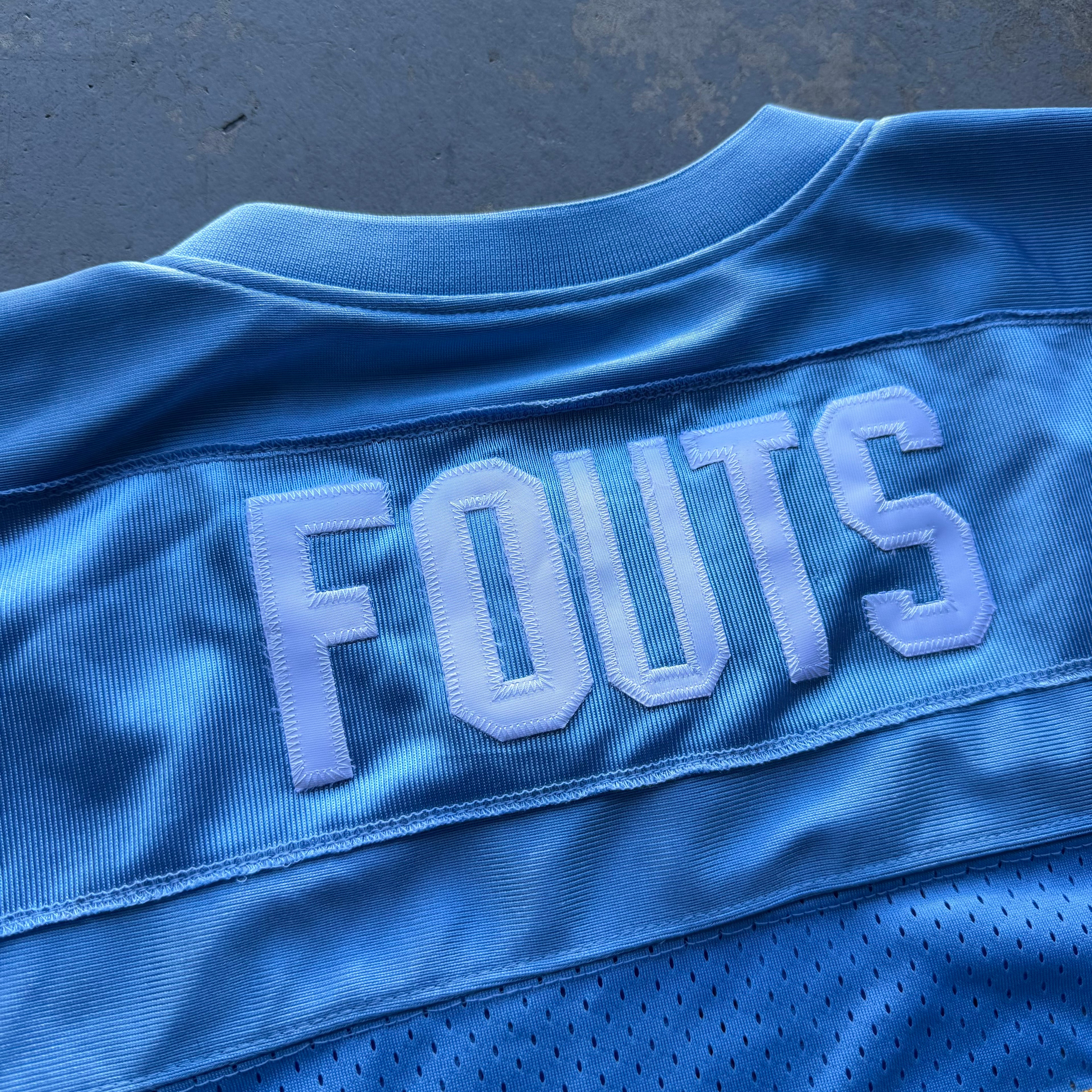 CHARGERS DAN FOUTS SILVER ANNIVERSARY PATCH POWDER BLUE THROWBACK JERSEY (52) XL