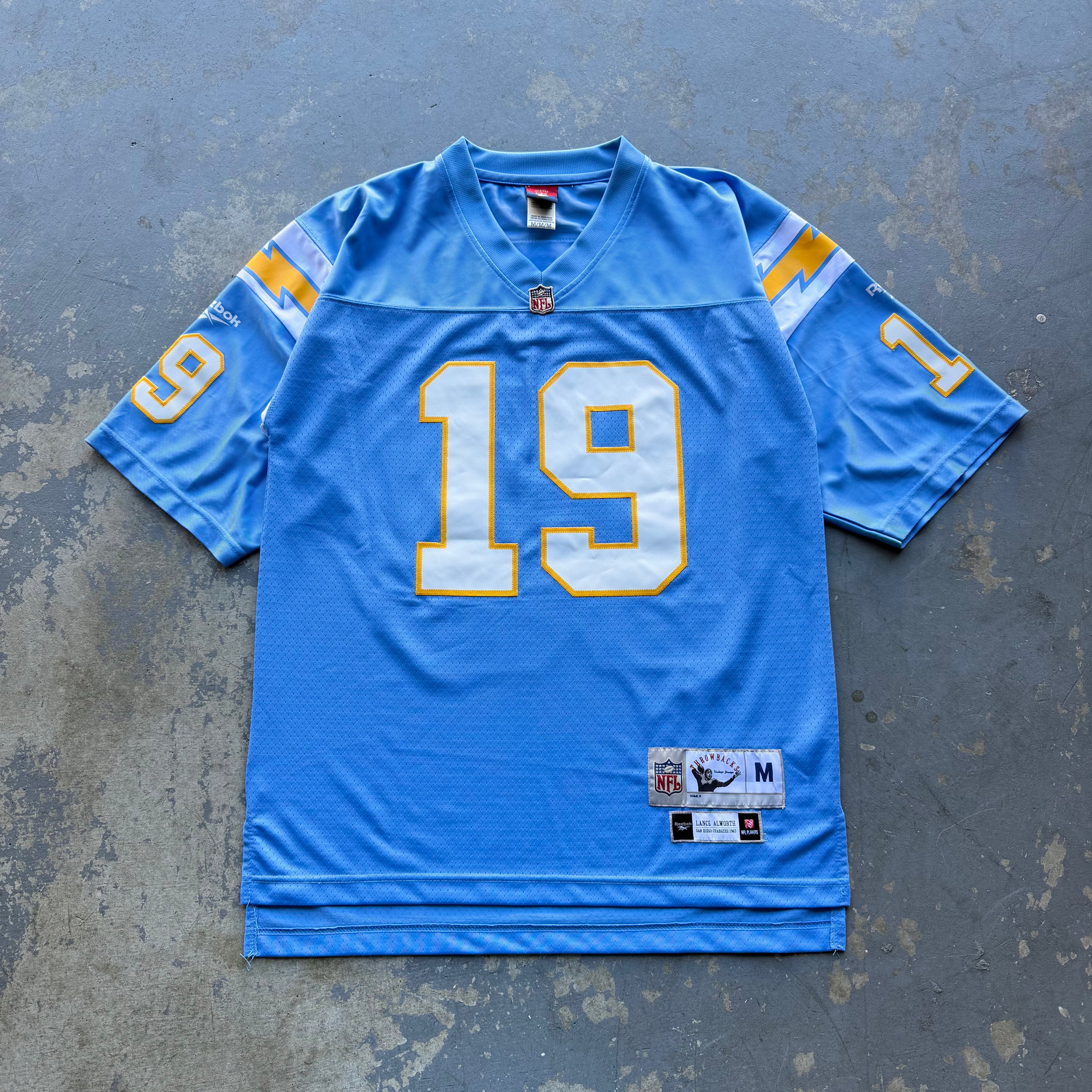 00’S LANCE ALWORTH CHARGERS REEBOK THROWBACK POWDER BLUE JERSEY (M)