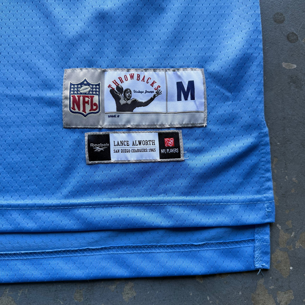 00’S LANCE ALWORTH CHARGERS REEBOK THROWBACK POWDER BLUE JERSEY (M)