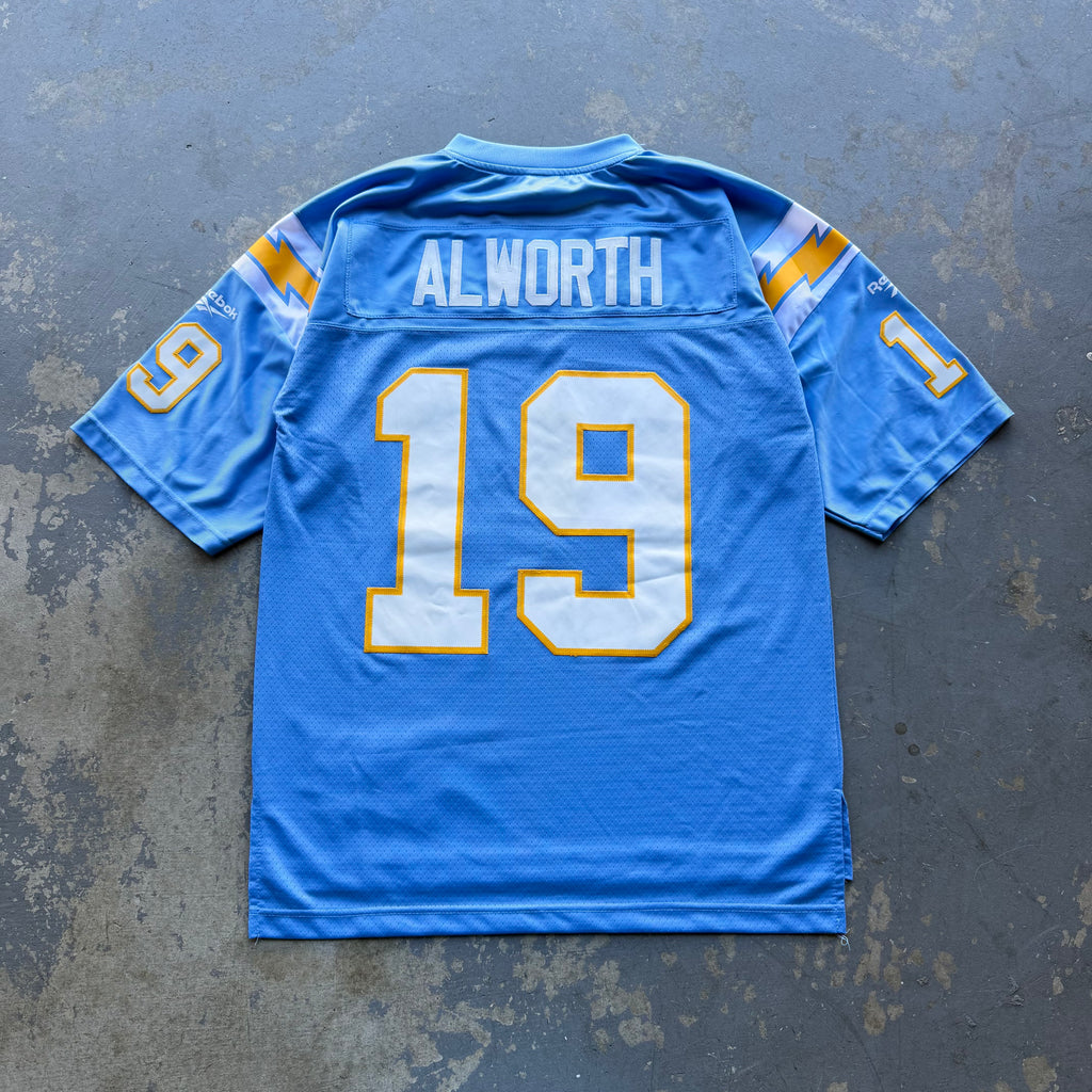 00’S LANCE ALWORTH CHARGERS REEBOK THROWBACK POWDER BLUE JERSEY (M)