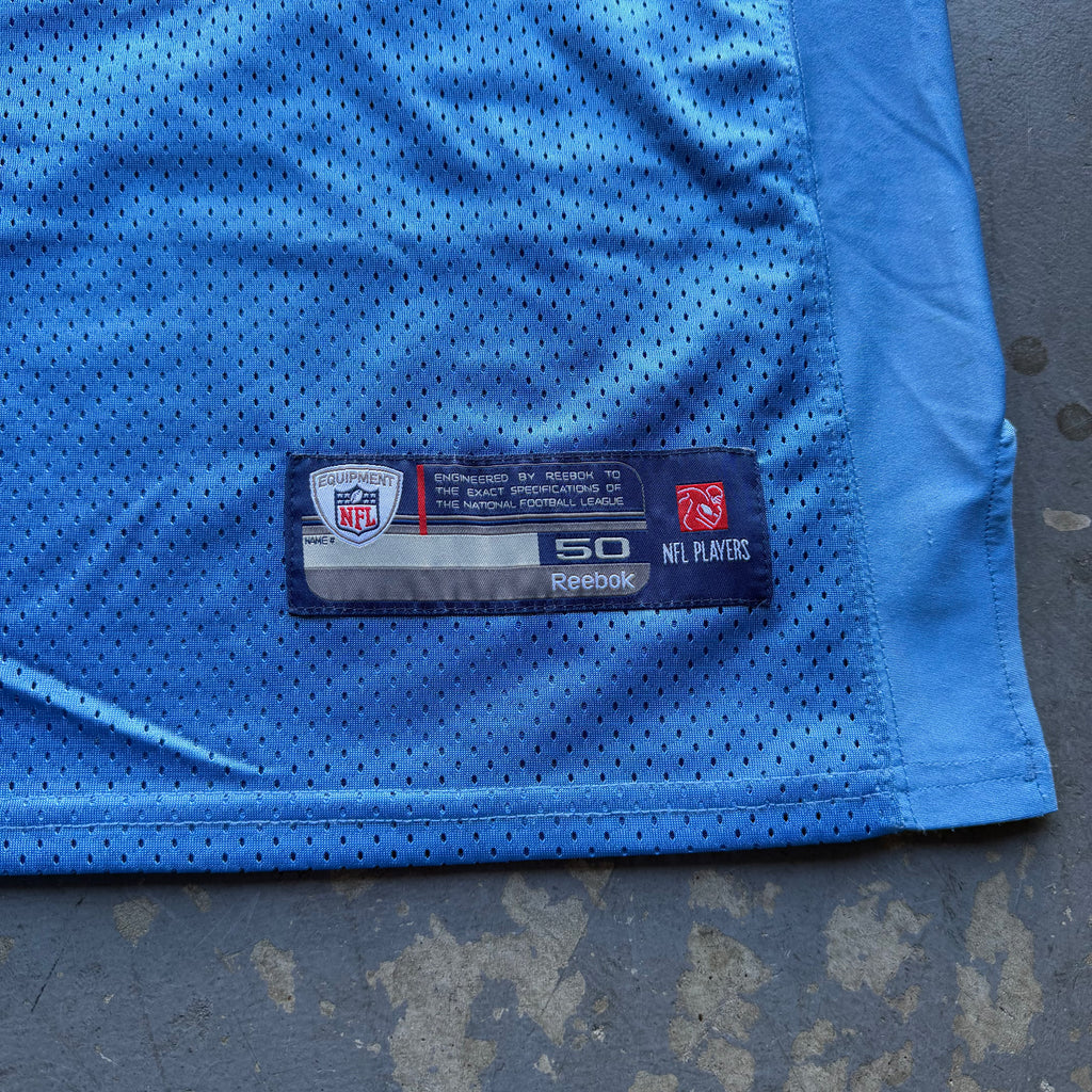 2009 PHILIP RIVERS CHARGERS POWDER BLUE 50TH ANNIVERSARY PATCH JERSEY (48) XL