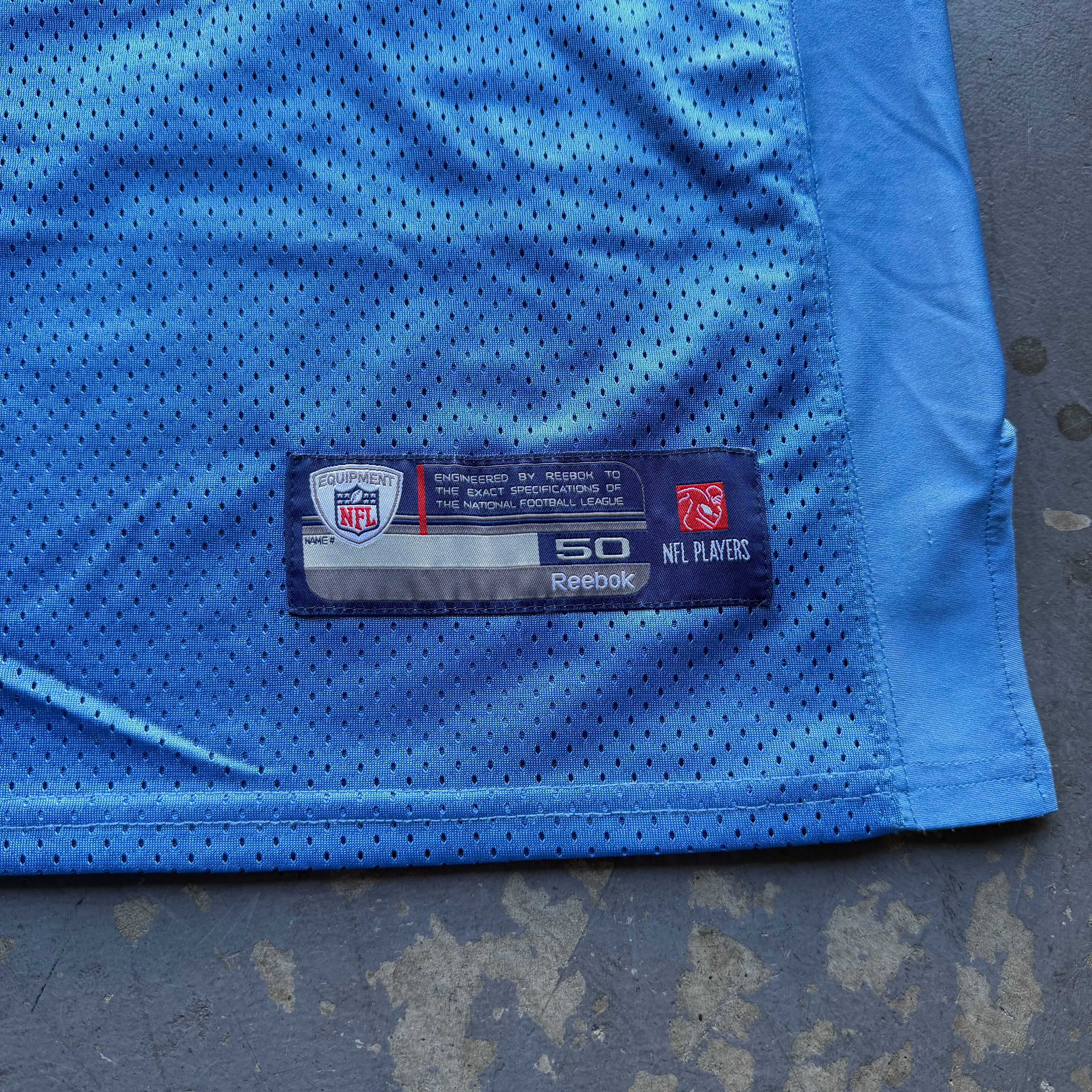 2009 PHILIP RIVERS CHARGERS POWDER BLUE 50TH ANNIVERSARY PATCH JERSEY (48) XL