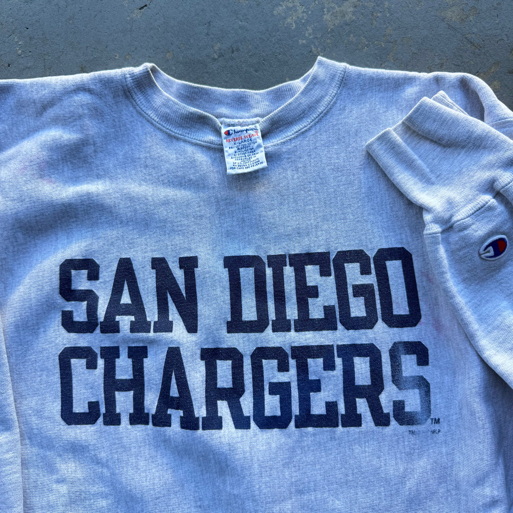 1995 CHARGERS CHAMPION REVERSE WEAVE SWEATER (XL)