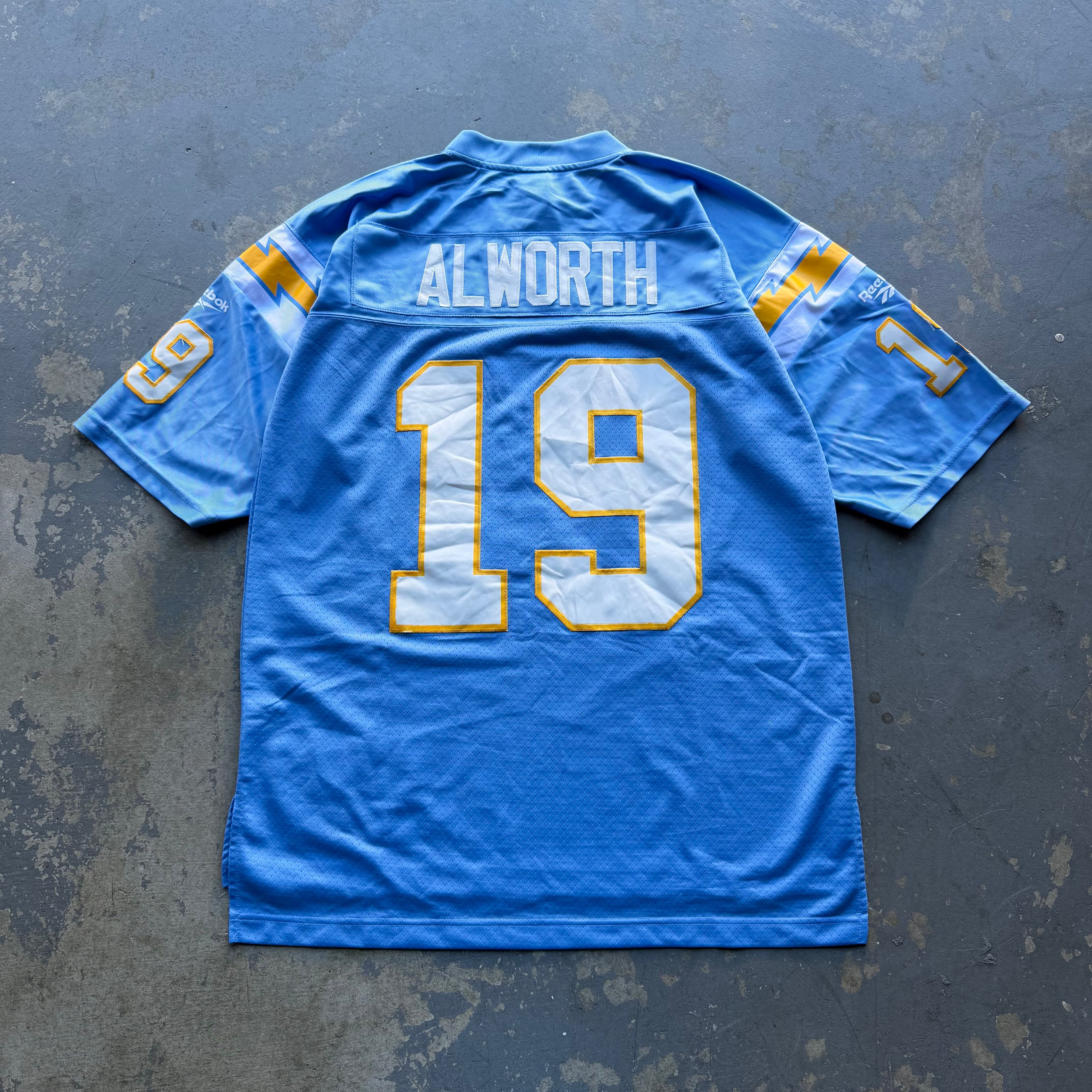 00’S LANCE ALWORTH CHARGERS REEBOK THROWBACK POWDER BLUE JERSEY (L)