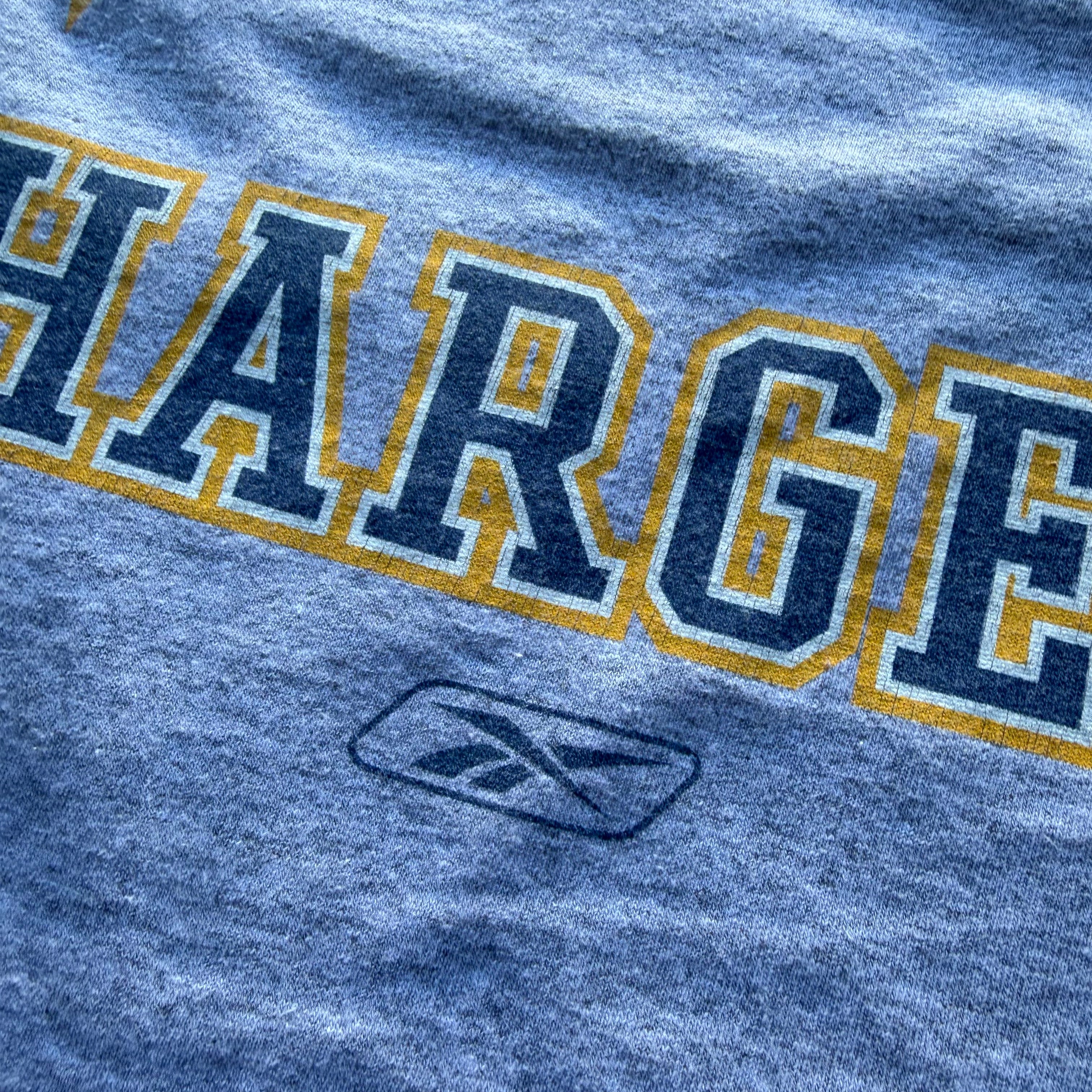 REEBOK CHARGERS GREY TEE (L)