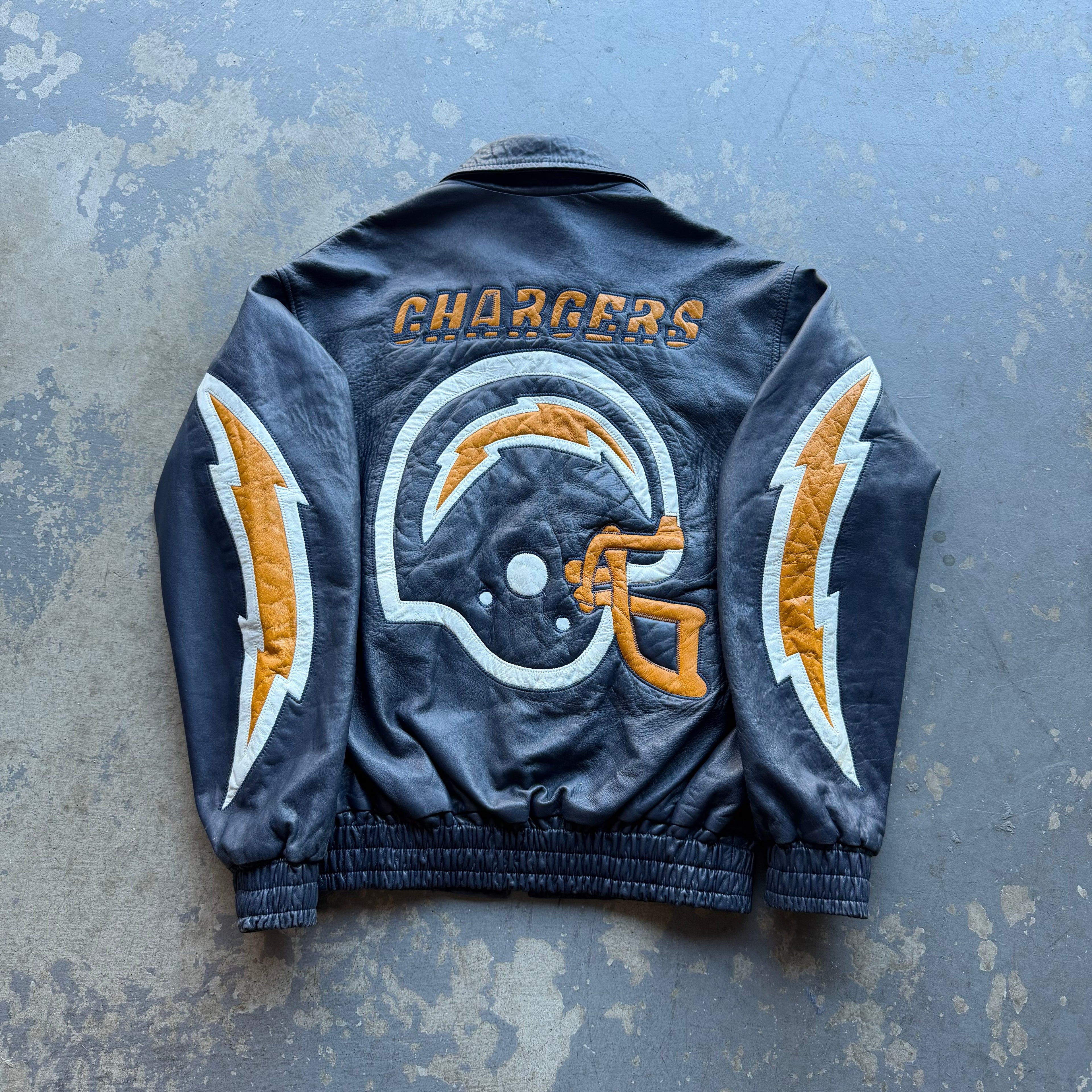90’S CHARGERS LEATHER JACKET (S)
