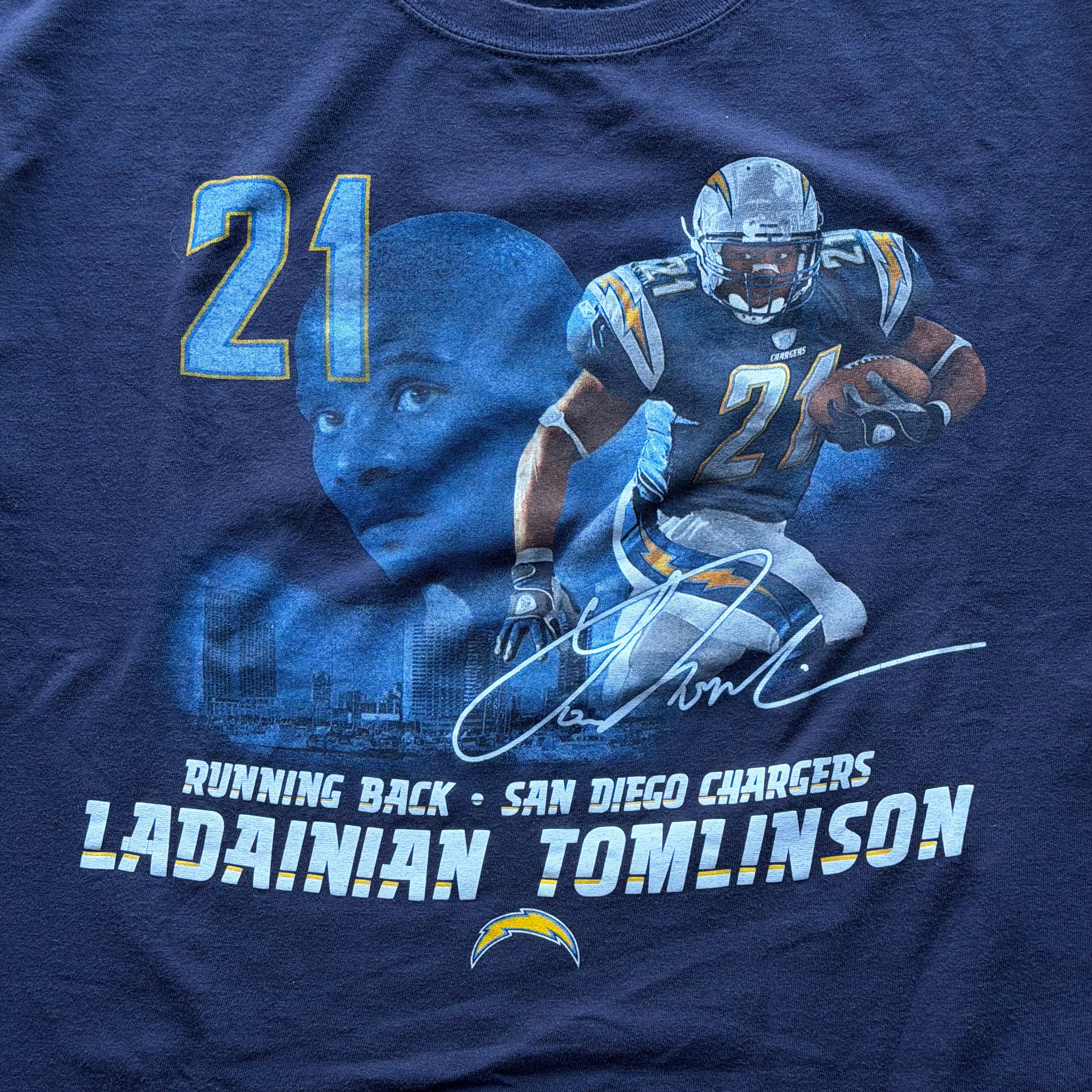 00’S CHARGERS LADANIAN TOMLINSON RUNNING BACK TEE (XL)