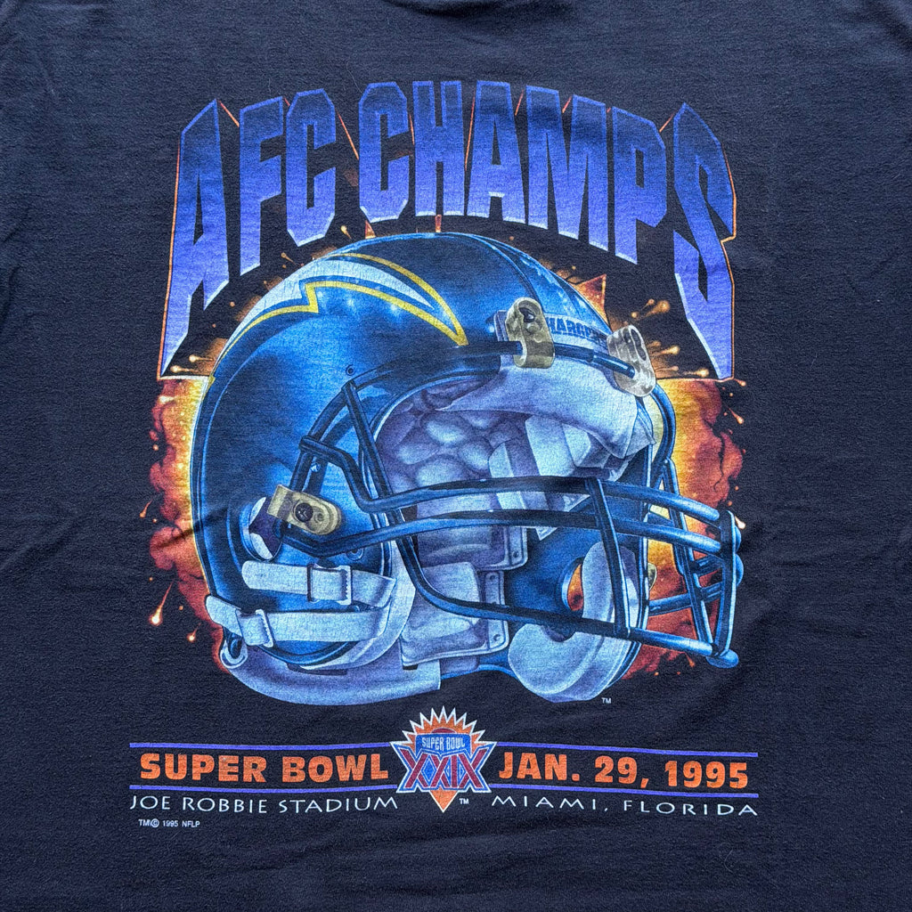 1995 SALEM CHARGERS AFC CHAMPS HELMET EXPLOSION TEE (XL)