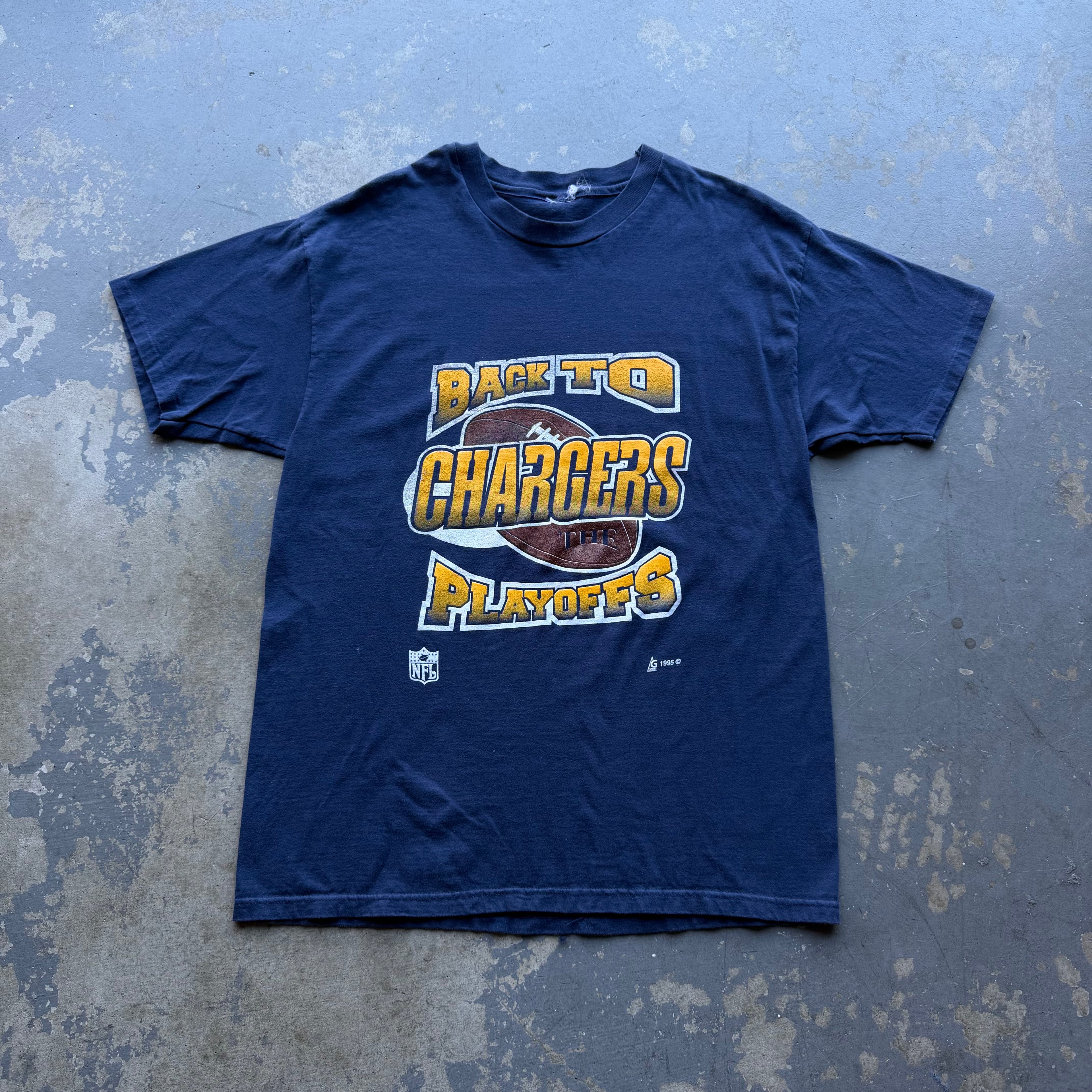 1995 CHARGERS BACK TO PLAYOFFS TEE (XL)