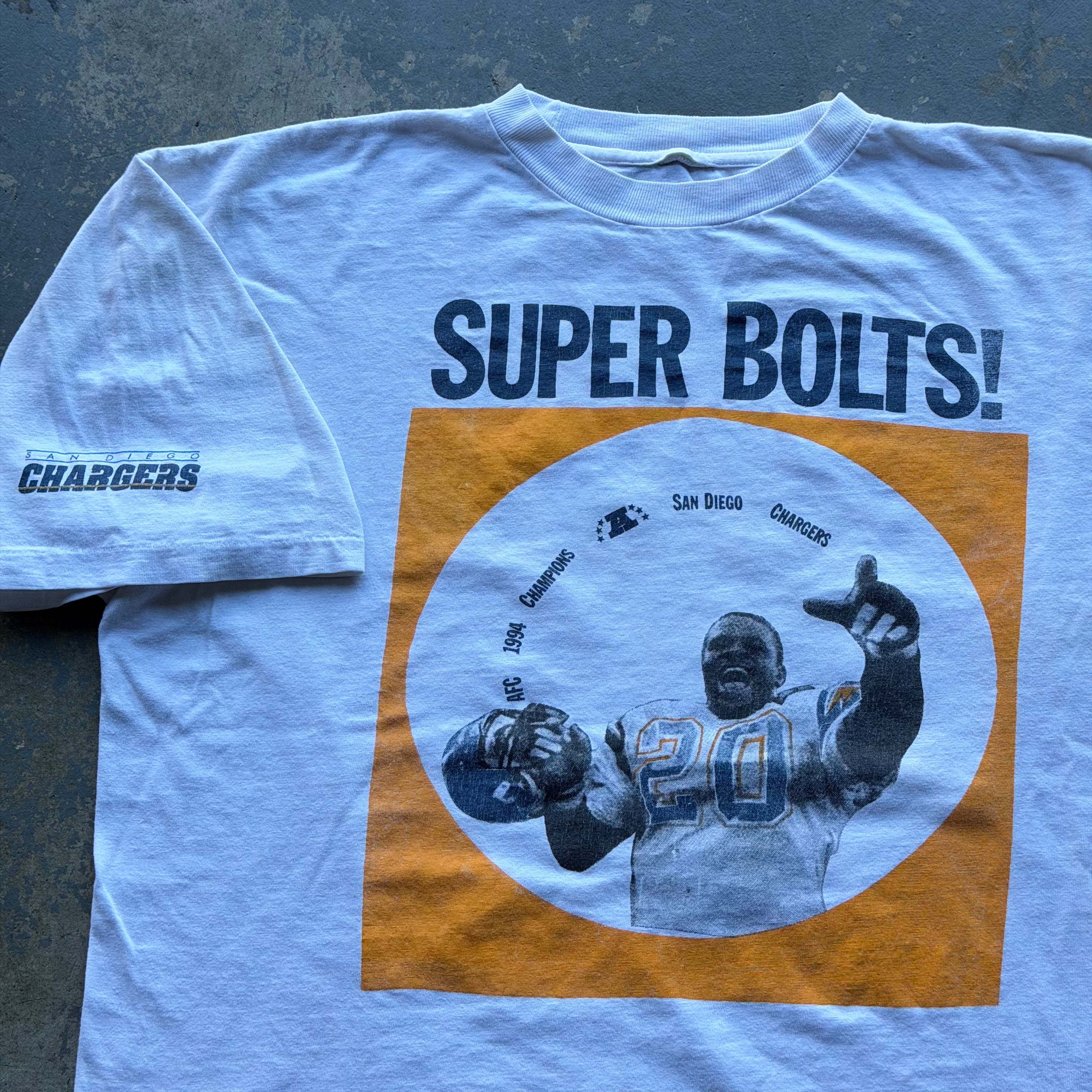 1994 CHARGERS SUPER BOLTS NATRONE MEANS TEE (XL)