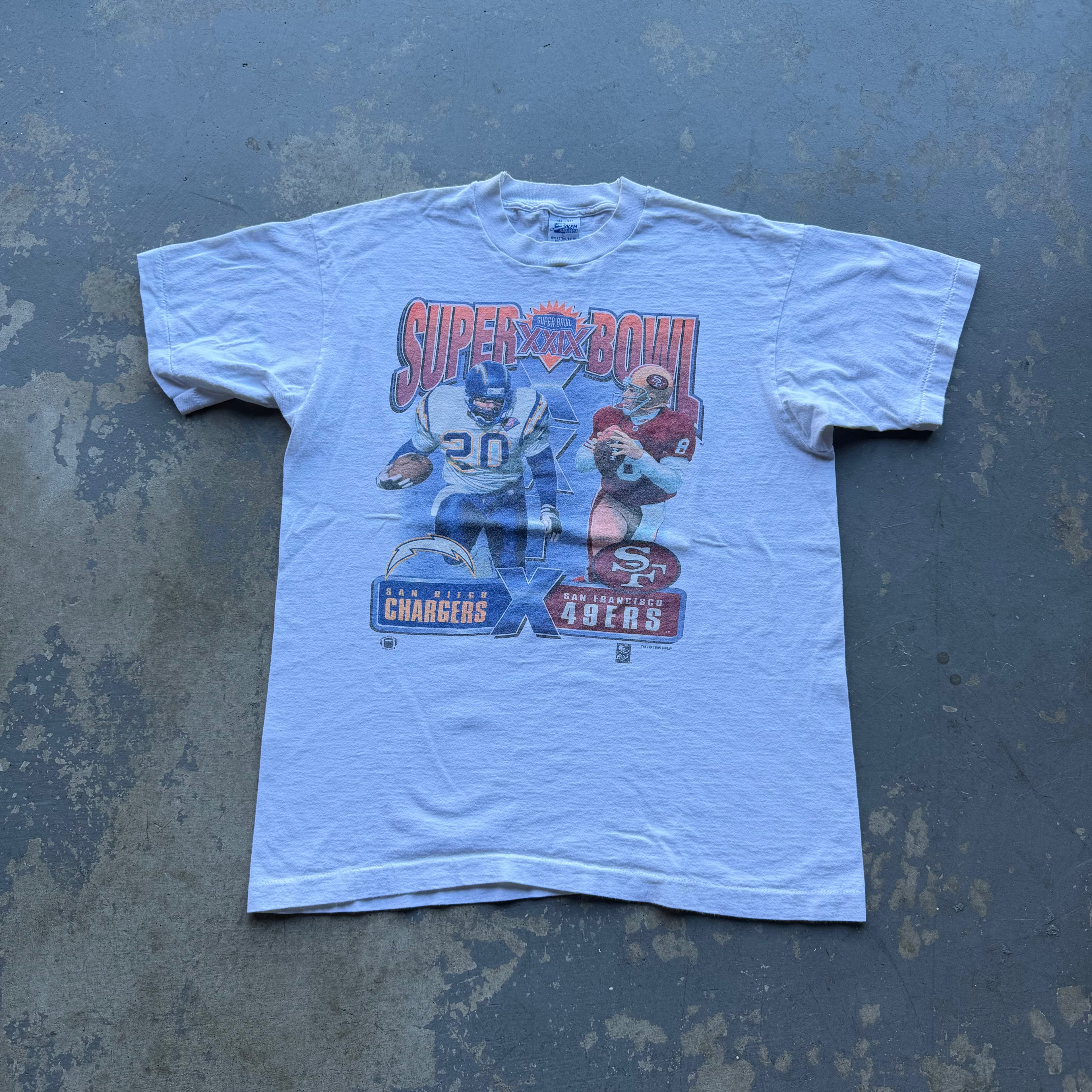 1996 SALEM CHARGERS SUPERBOWL XXIX TEE (L)