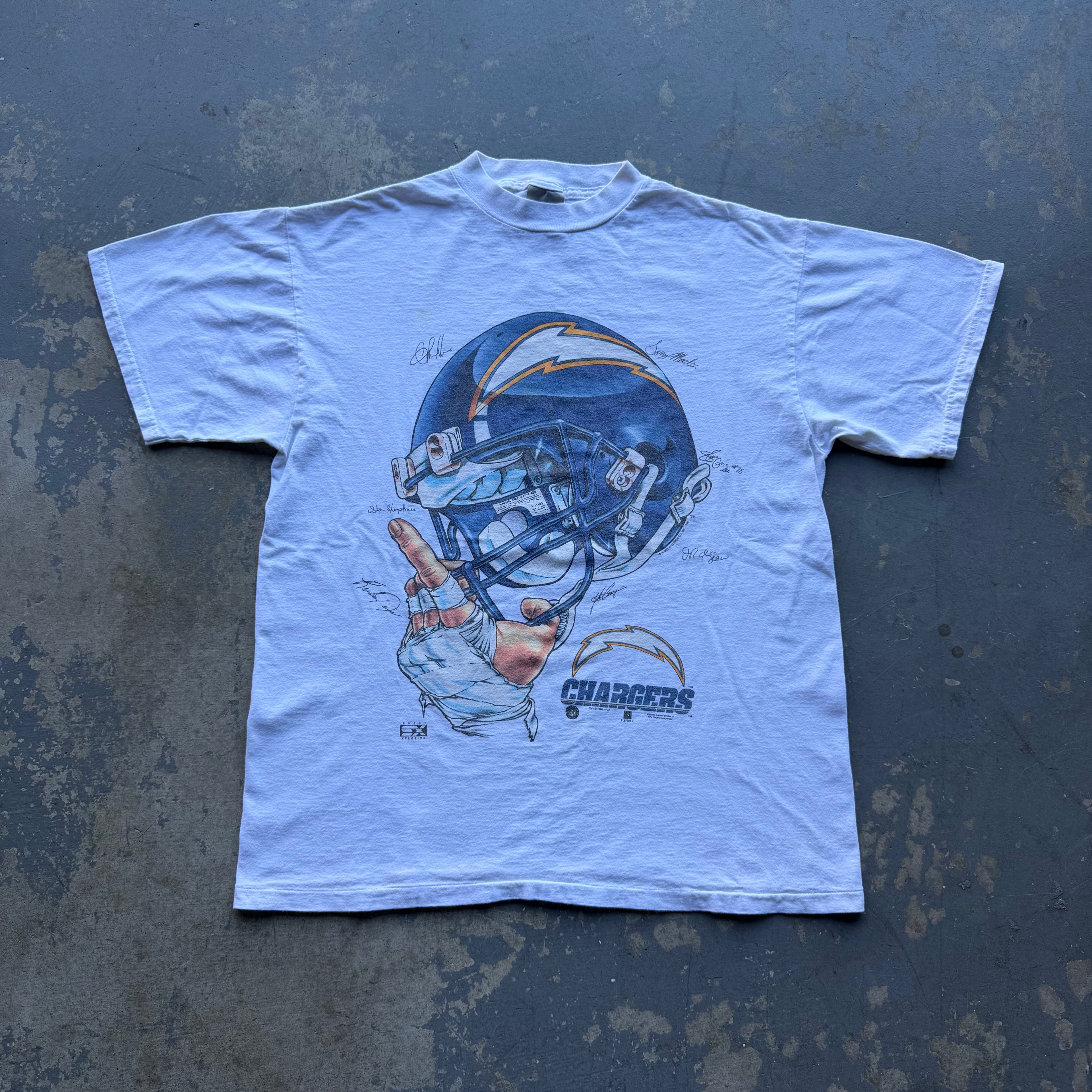 1996 CHARGERS HELMET XPLOSION TEE (L)