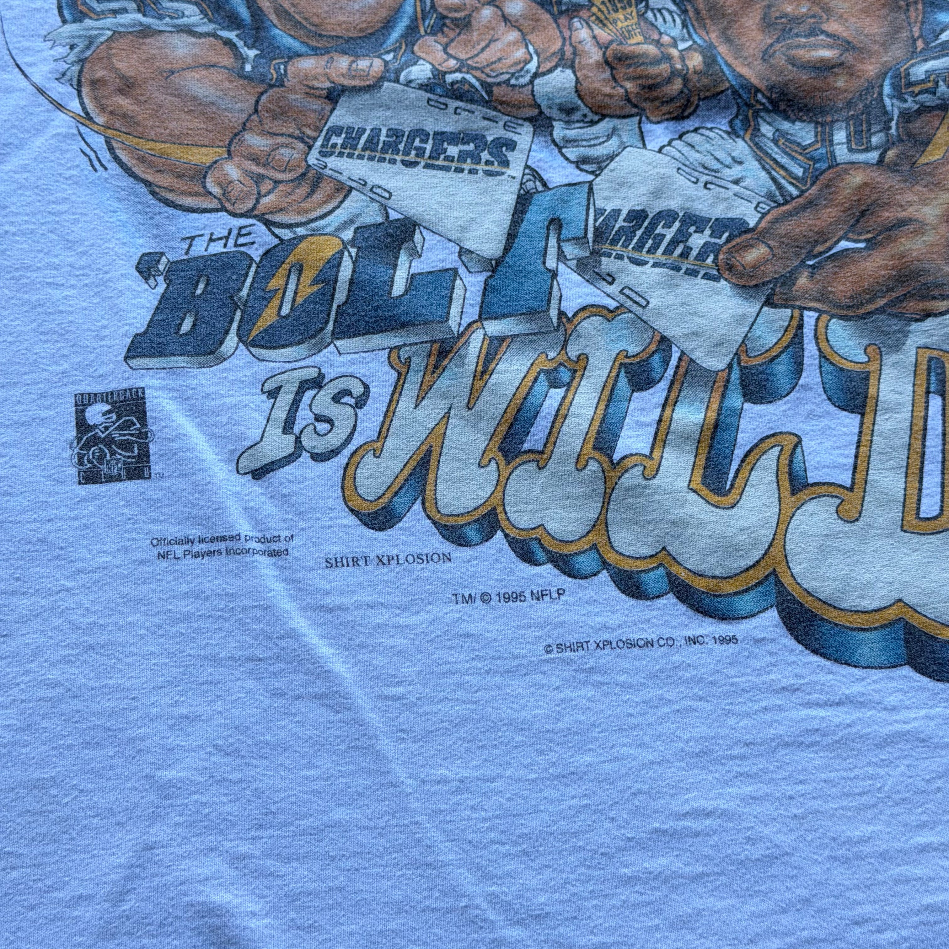 1995 CHARGERS BOLT IS WILD CARD XPLOSION TEE (L)