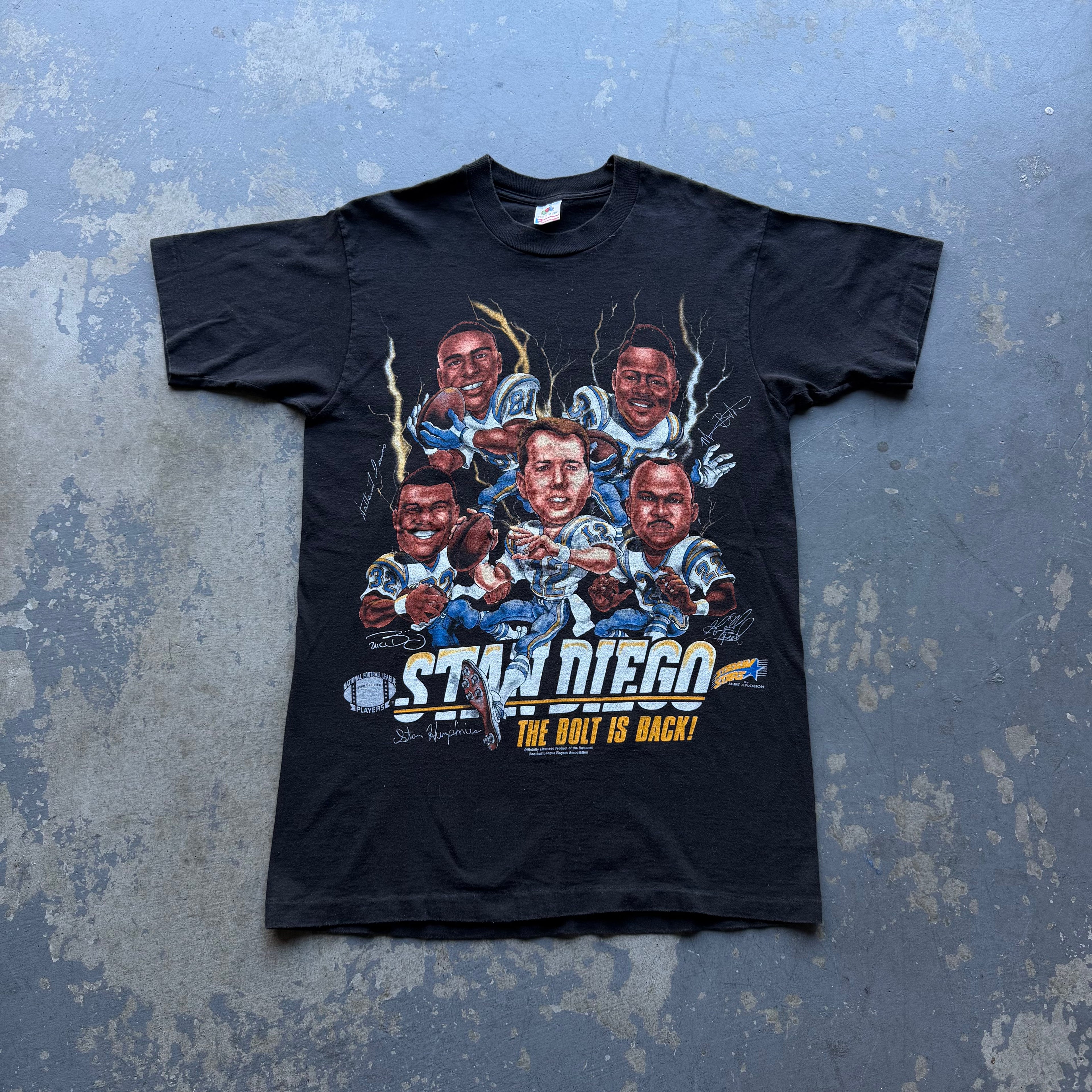 90’S CHARGERS STAN DIEGO CARICATURES XPLOSION TEE (L)