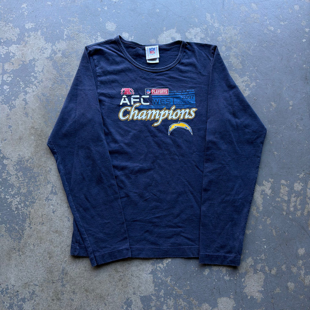 2007 CHARGERS AFC CHAMPIONS WOMEN’S LONG SLEEVE TEE (M)