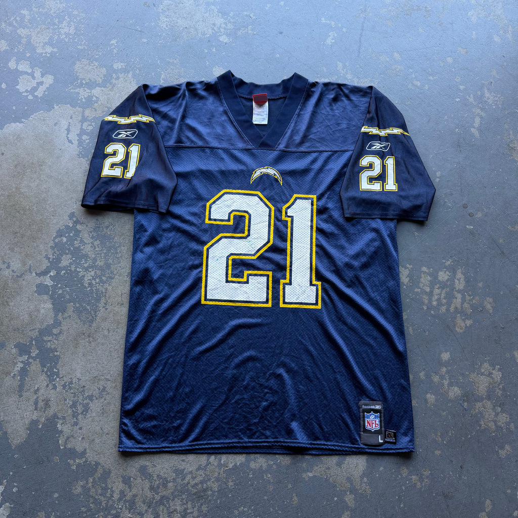 00’S NFL CHARGERS LADANIAN TOMLINSON NAVY BLUE JERSEY (L)
