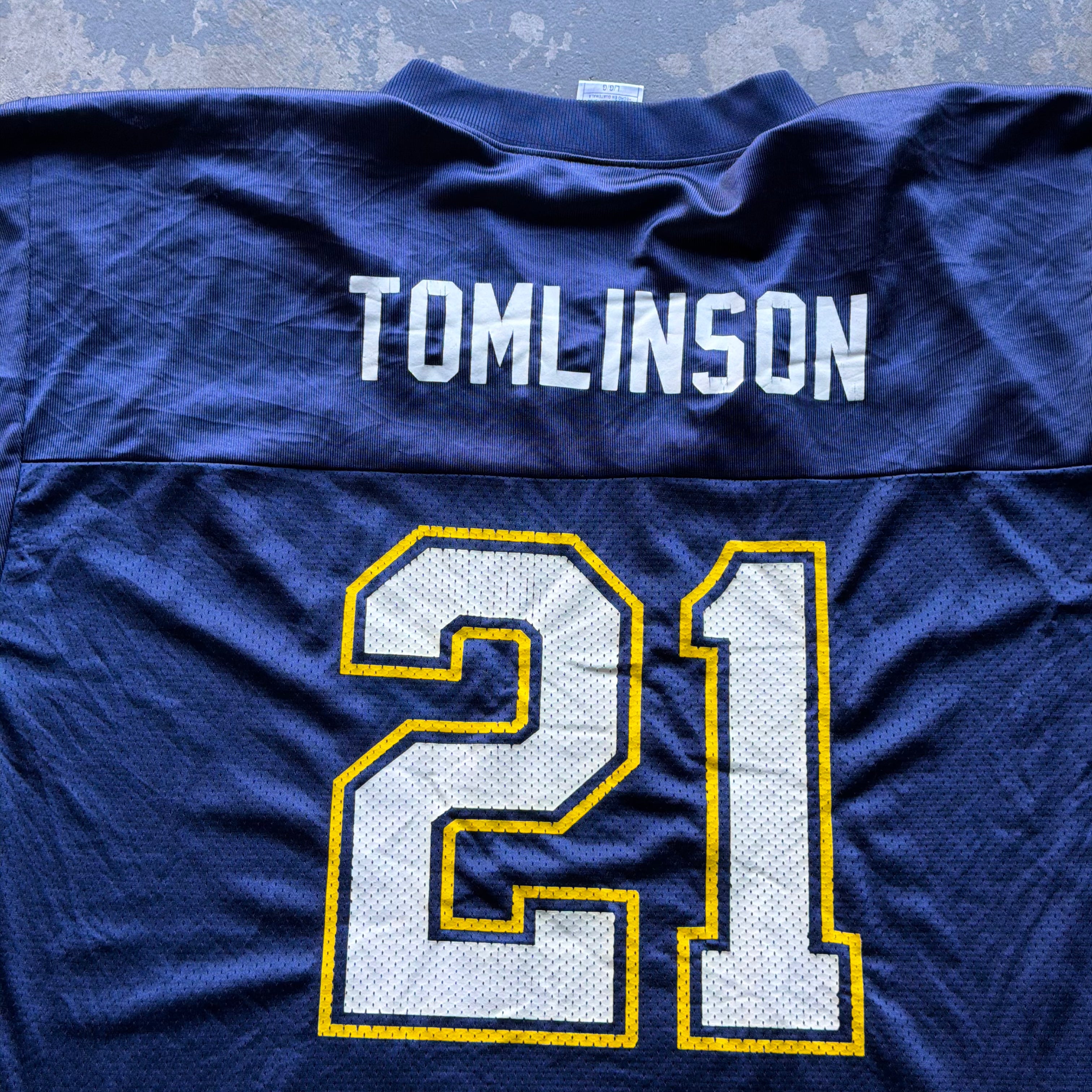 00’S NFL CHARGERS LADANIAN TOMLINSON NAVY BLUE JERSEY (L)