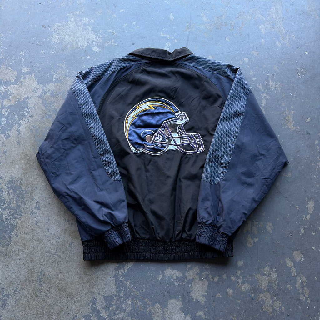 90’S LOGO ATHLETIC CHARGERS WINDBREAKER JACKET (L)