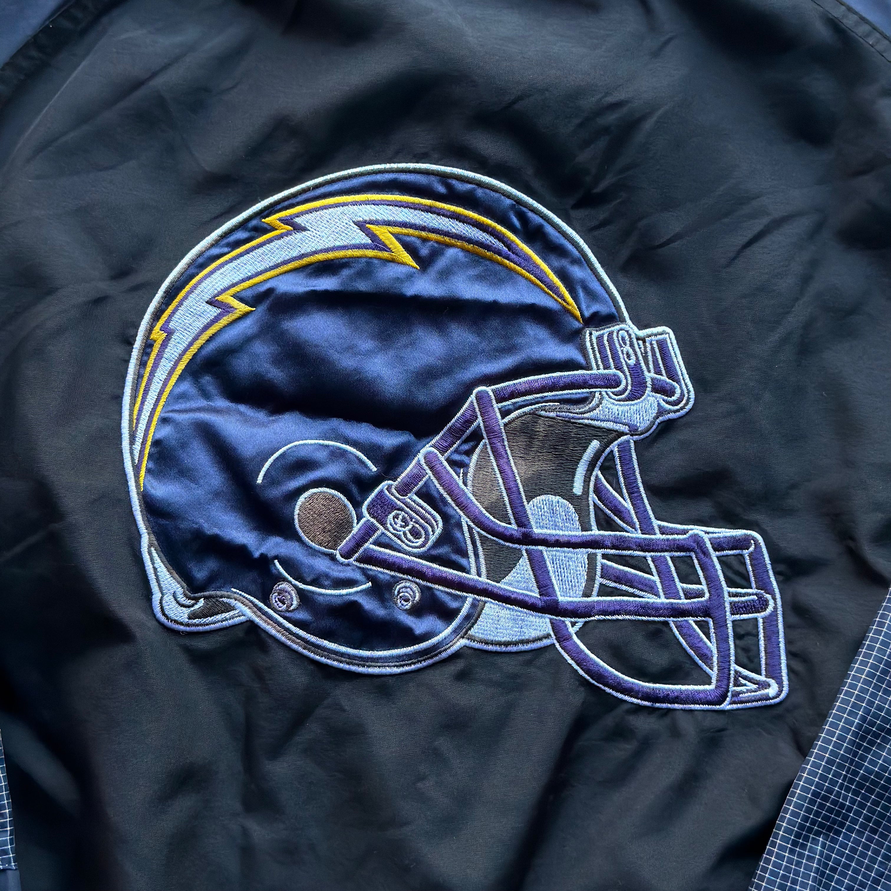 90’S LOGO ATHLETIC CHARGERS WINDBREAKER JACKET (L)