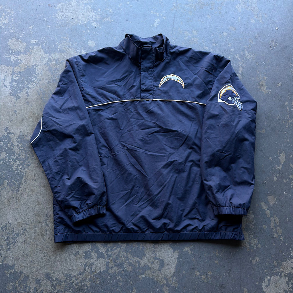 00’S CHARGERS QUARTER ZIP NYLON PULLOVER (XL)