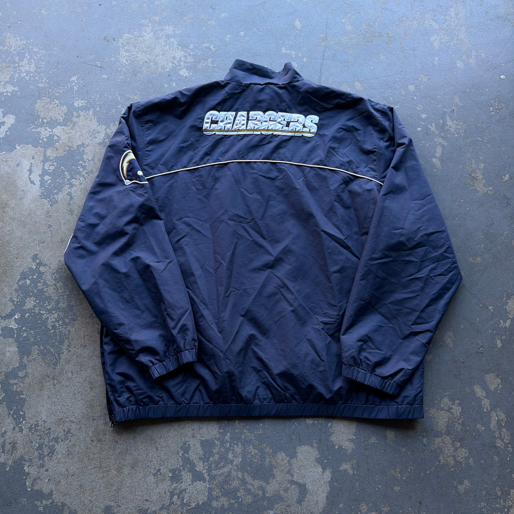 00’S CHARGERS QUARTER ZIP NYLON PULLOVER (XL)