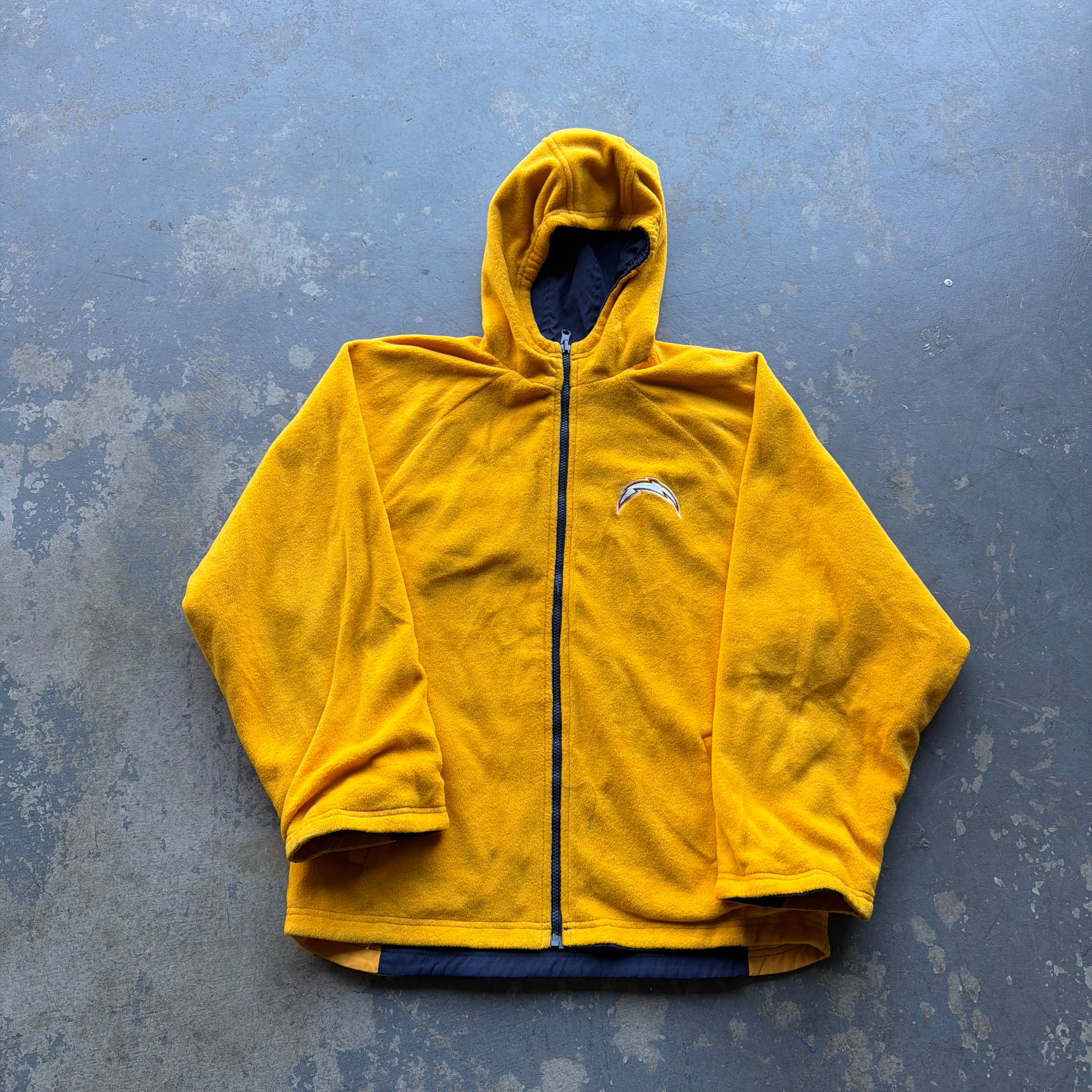 00’S REEBOK CHARGERS REVERSIBLE JACKET (M)