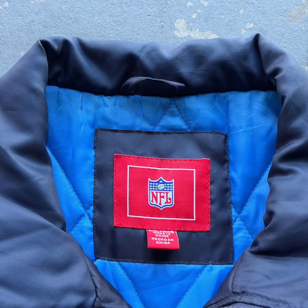 00’S NFL CHARGERS QUILTED NYLON ZIP UP JACKET (XXL)