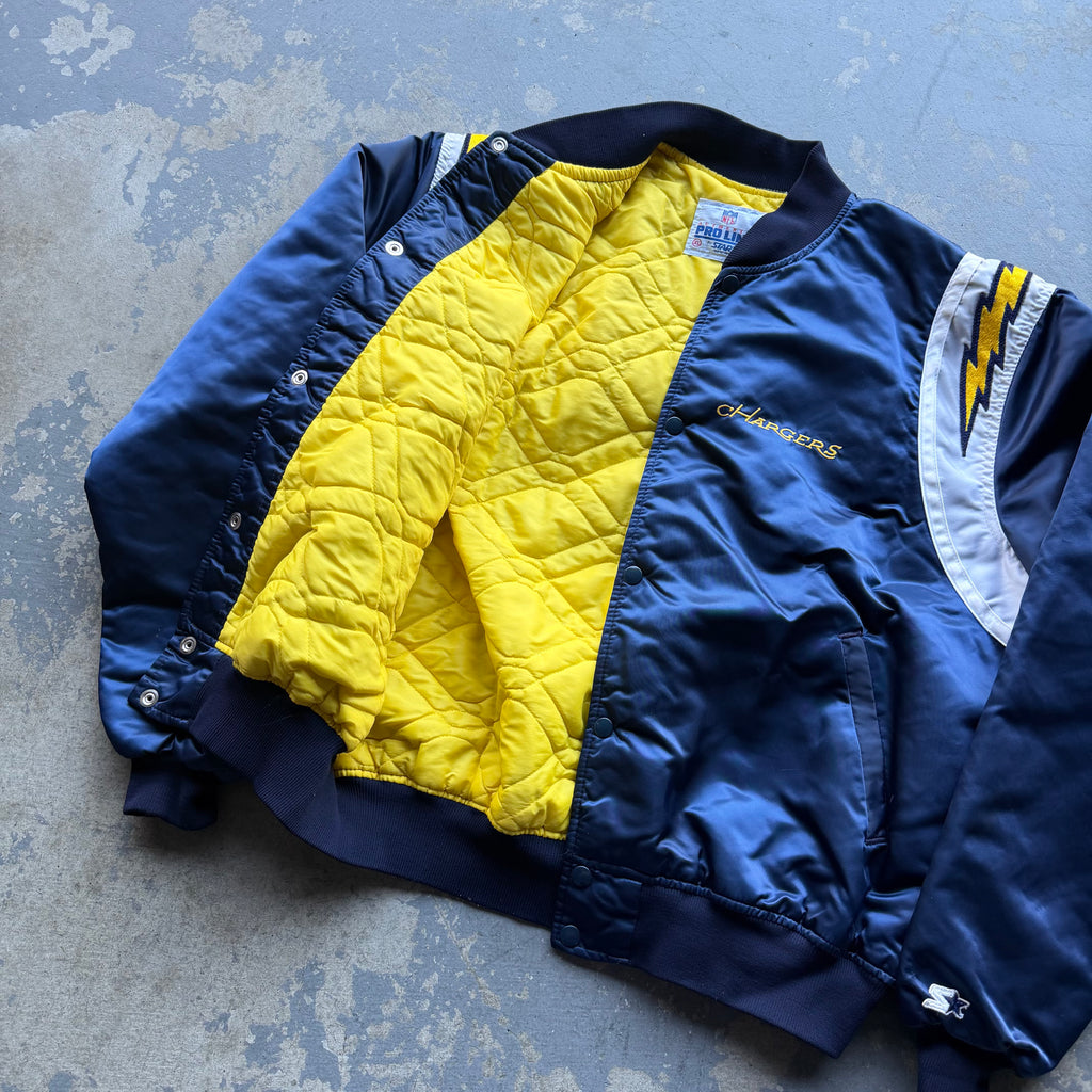 90’S SAN DIEGO CHARGERS STARTER SATIN JACKET (XL)