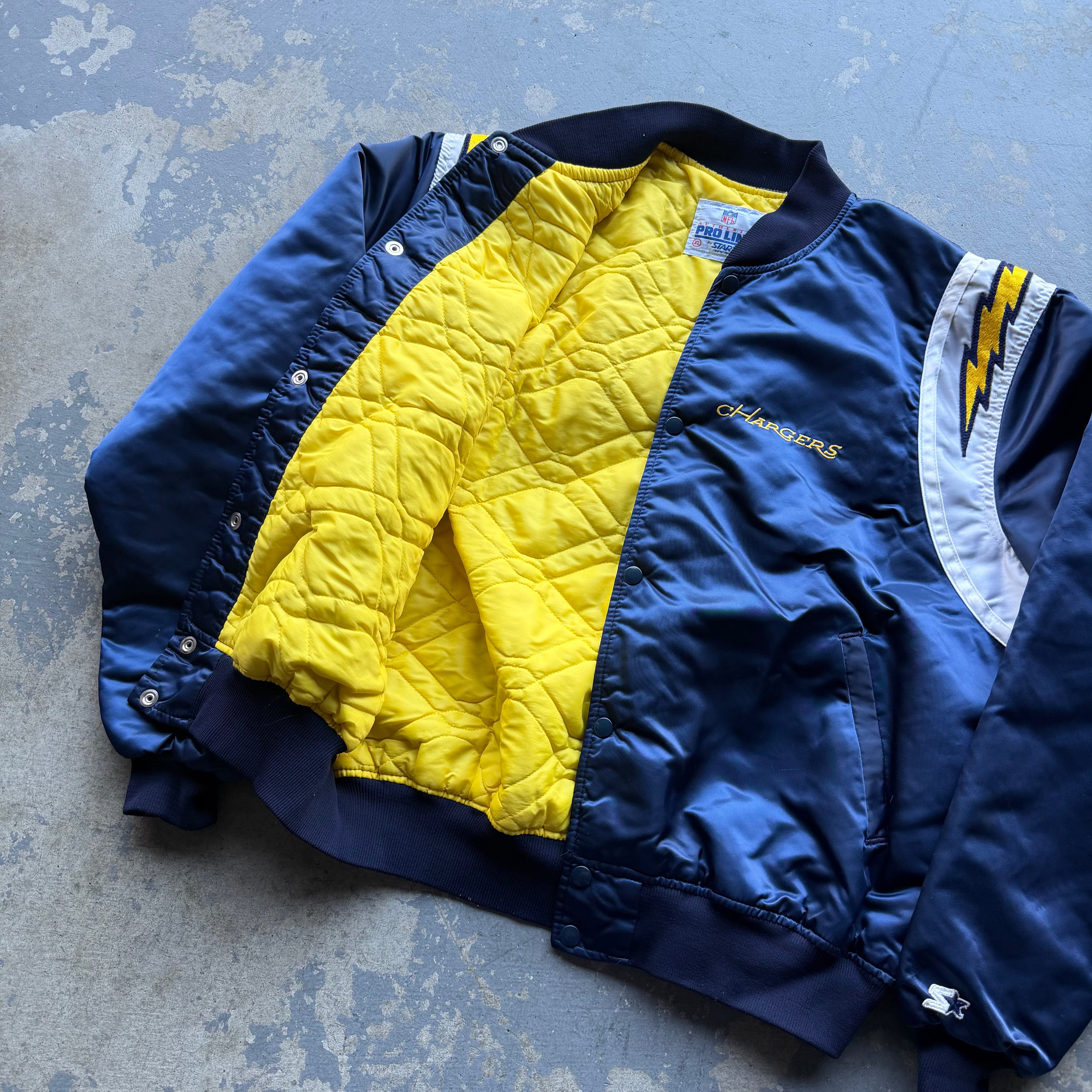 90’S SAN DIEGO CHARGERS STARTER SATIN JACKET (XL)
