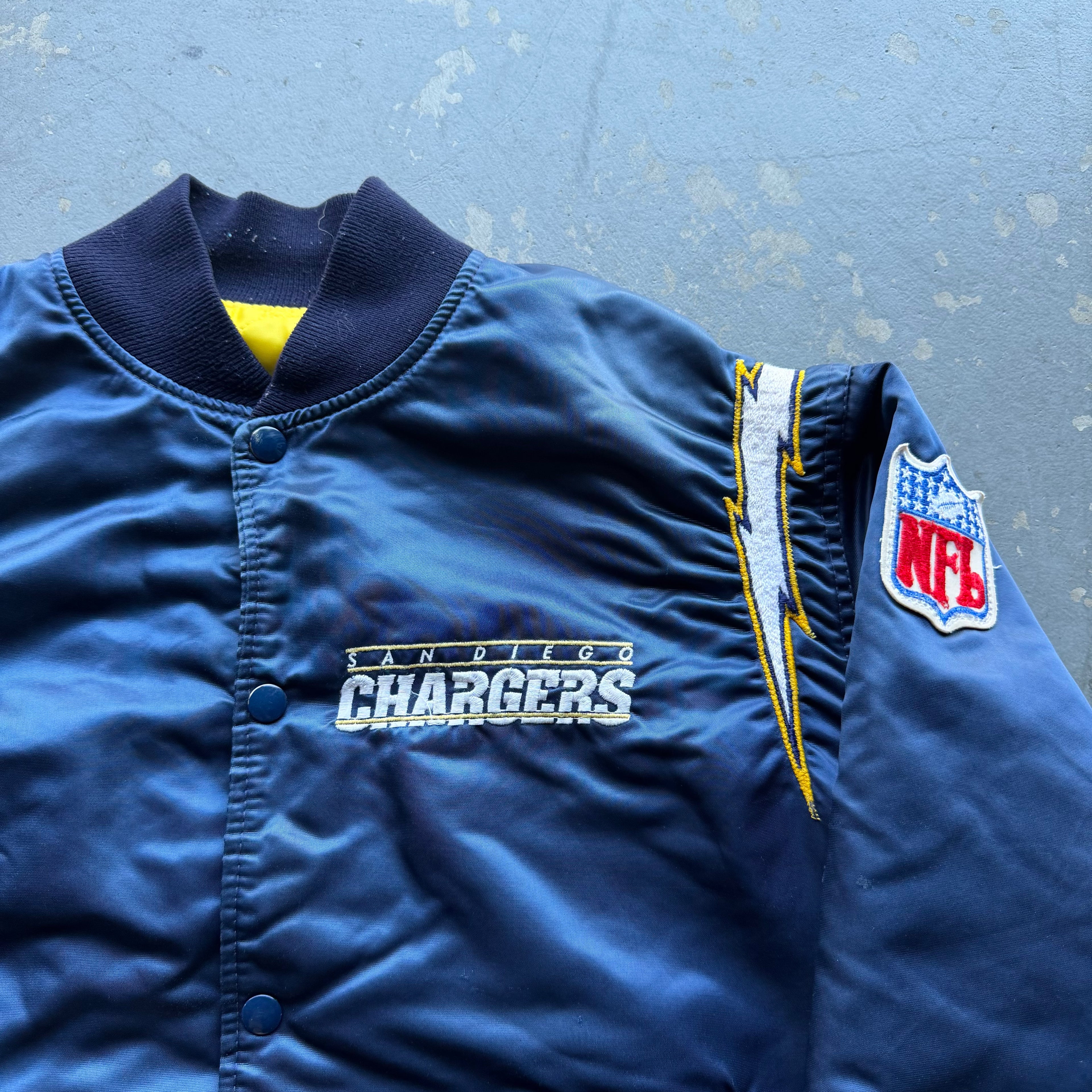 90’S SAN DIEGO CHARGERS STARTER SATIN JACKET (XL)