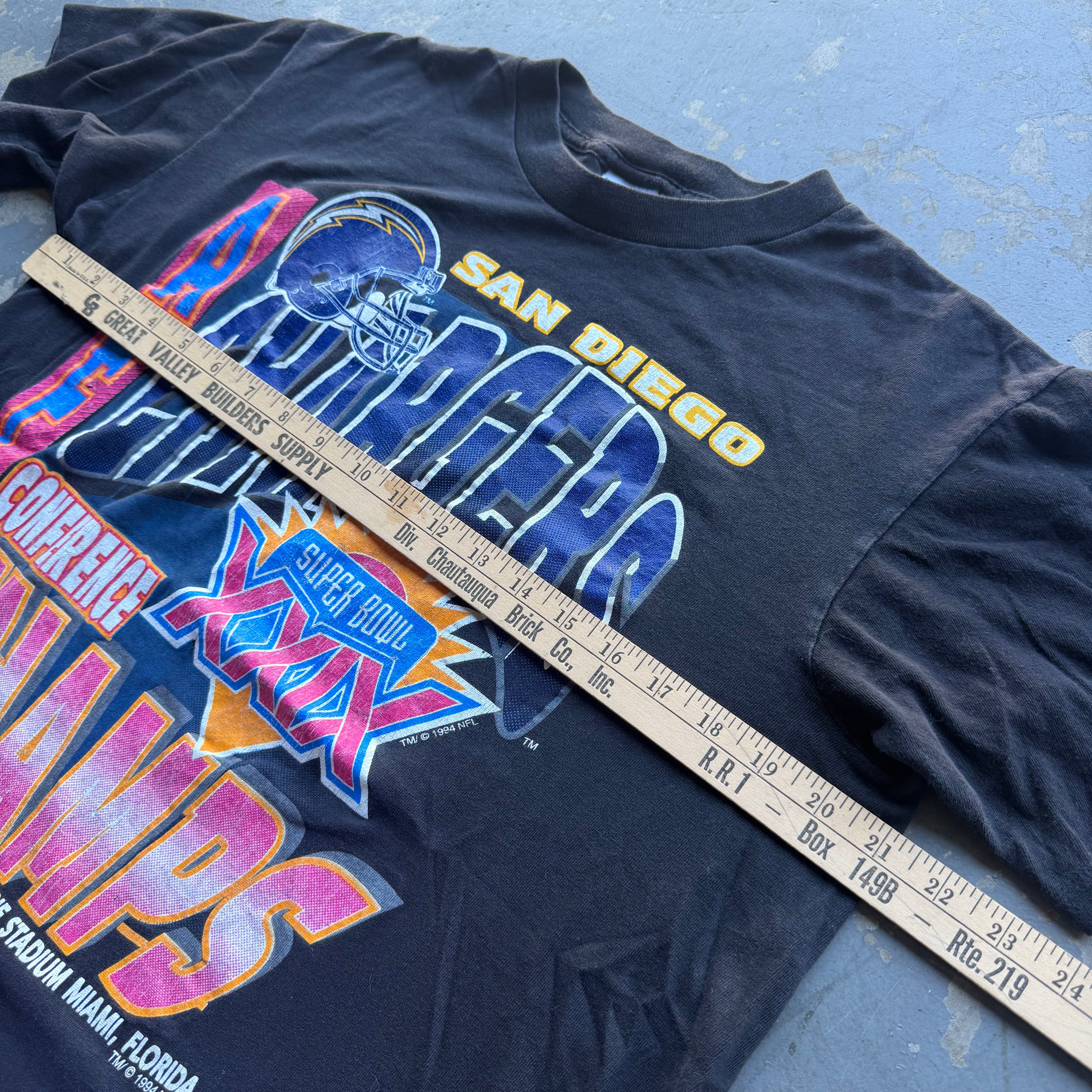 1994 CHARGERS AFC CONFERENCE CHAMPS T-SHIRT (L)