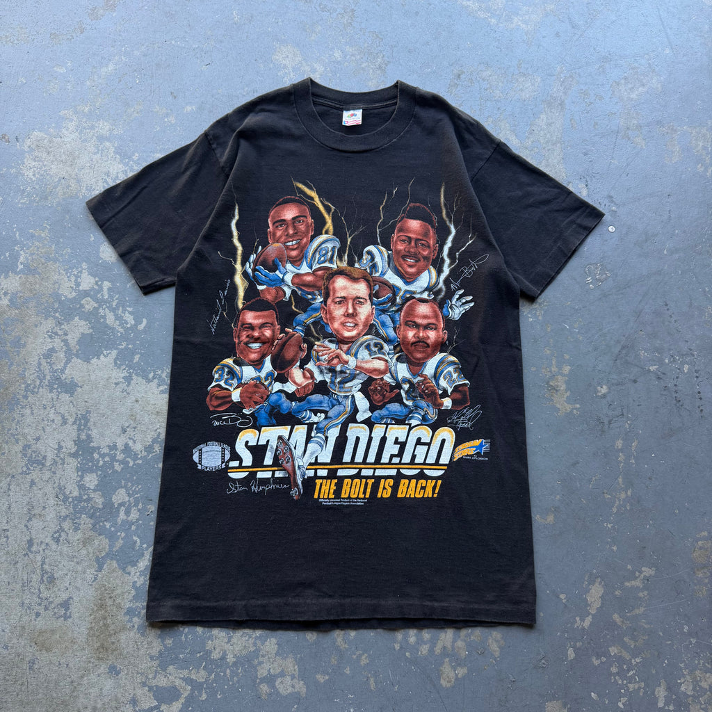 90'S CHARGERS STAN DIEGO CARICATURES T-SHIRT (L)