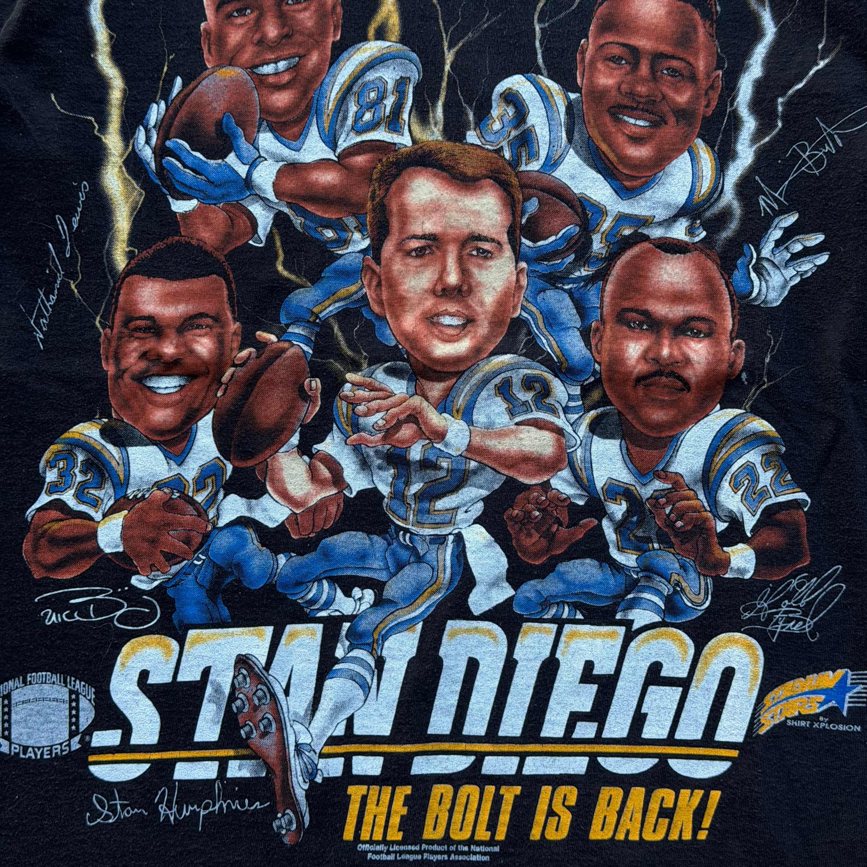 90'S CHARGERS STAN DIEGO CARICATURES T-SHIRT (L)