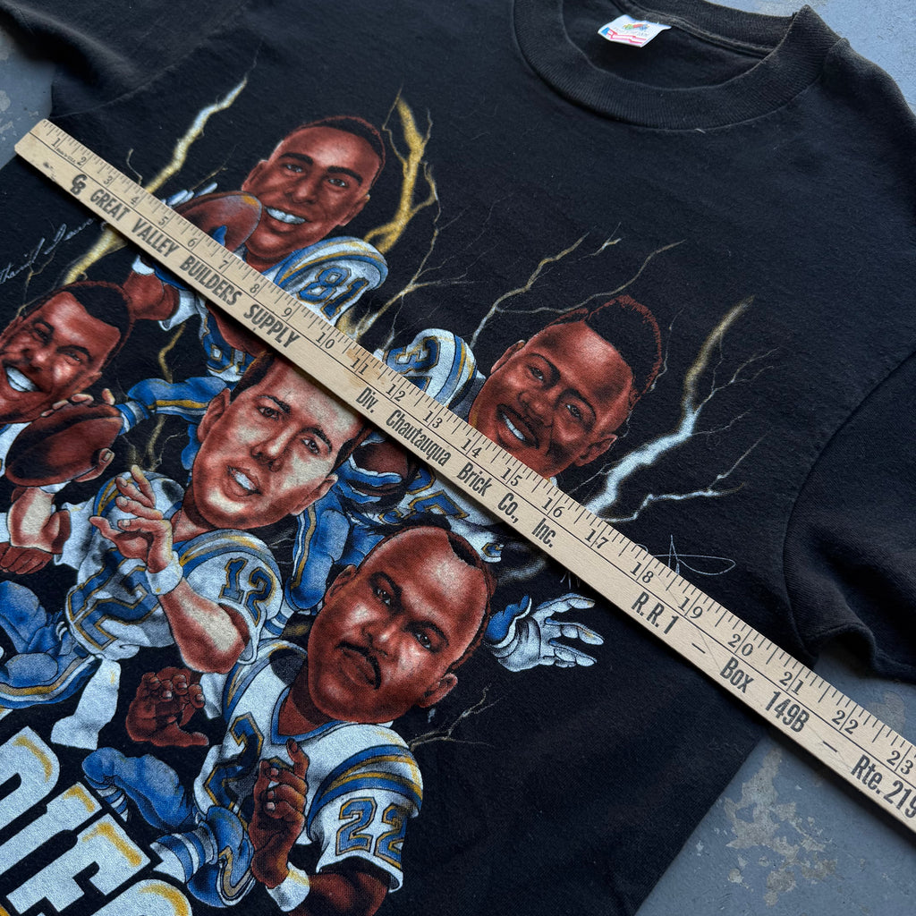 90'S CHARGERS STAN DIEGO CARICATURES T-SHIRT (L)