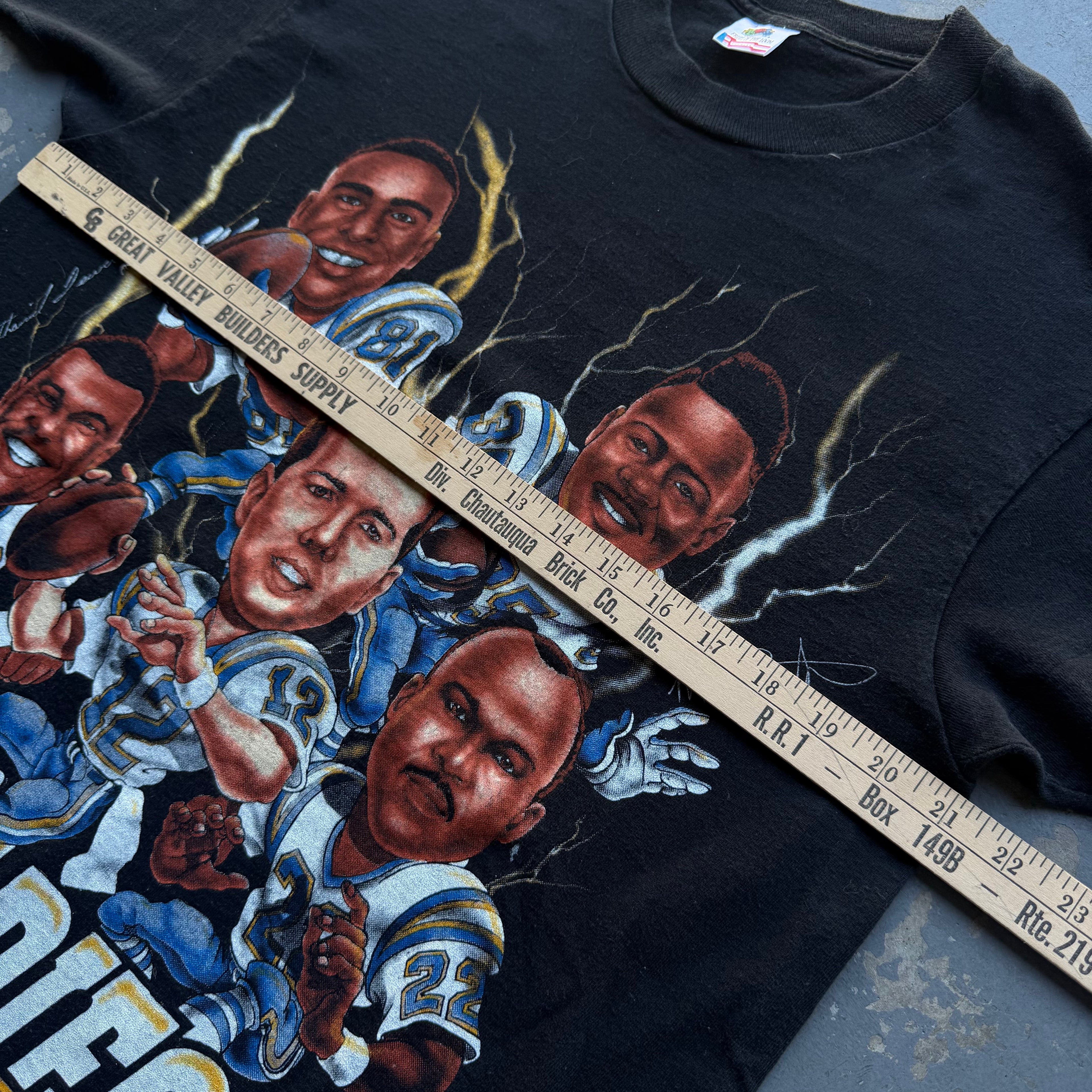90'S CHARGERS STAN DIEGO CARICATURES T-SHIRT (L)
