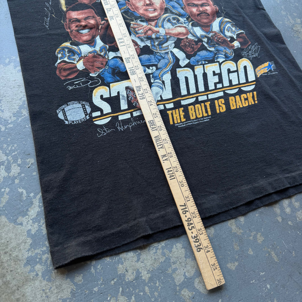 90'S CHARGERS STAN DIEGO CARICATURES T-SHIRT (L)