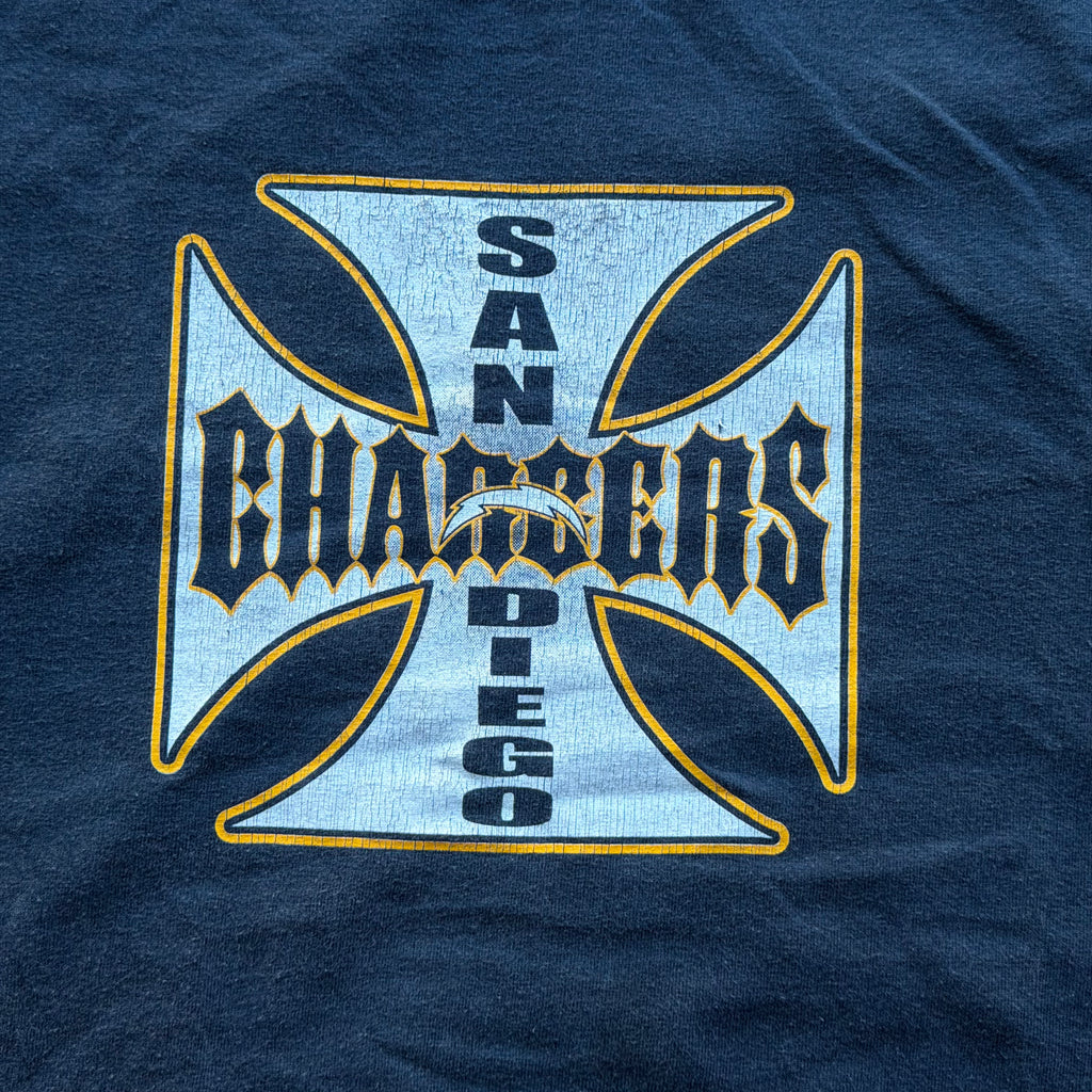 00'S CHARGERS WEST COAST CHOPPERS STYLE T-SHIRT (2XL)