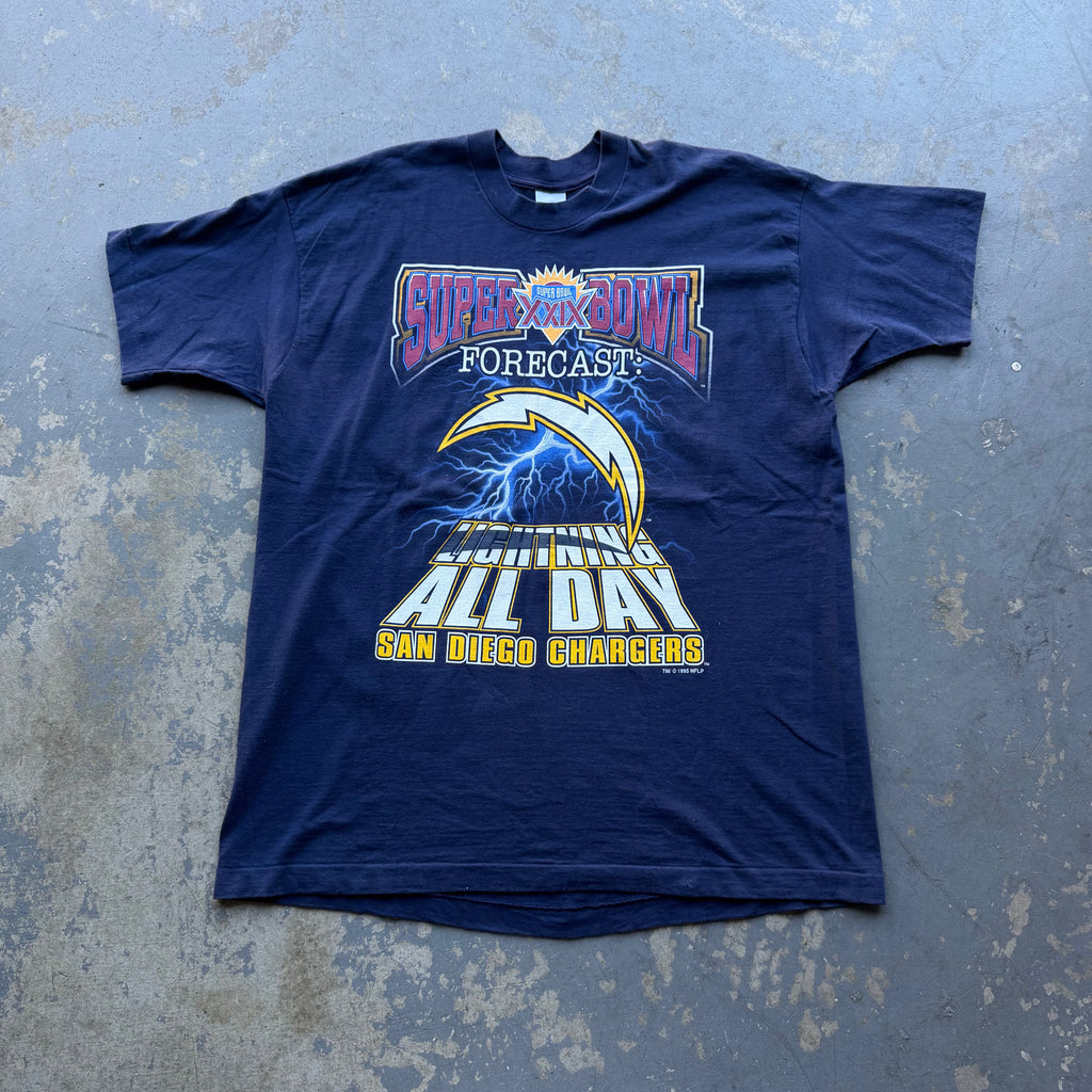 1995 CHARGERS SUPERBOWL FORECAST T-SHIRT (XL)