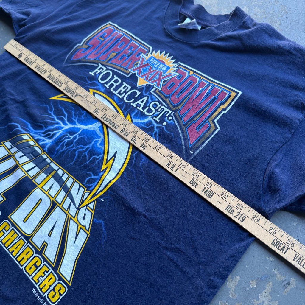 1995 CHARGERS SUPERBOWL FORECAST T-SHIRT (XL)