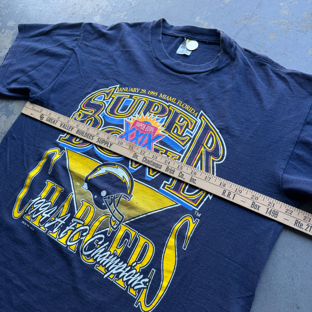 1995 CHARGERS SUPER BOWL AFC CHAMPIONS T-SHIRT (XL)