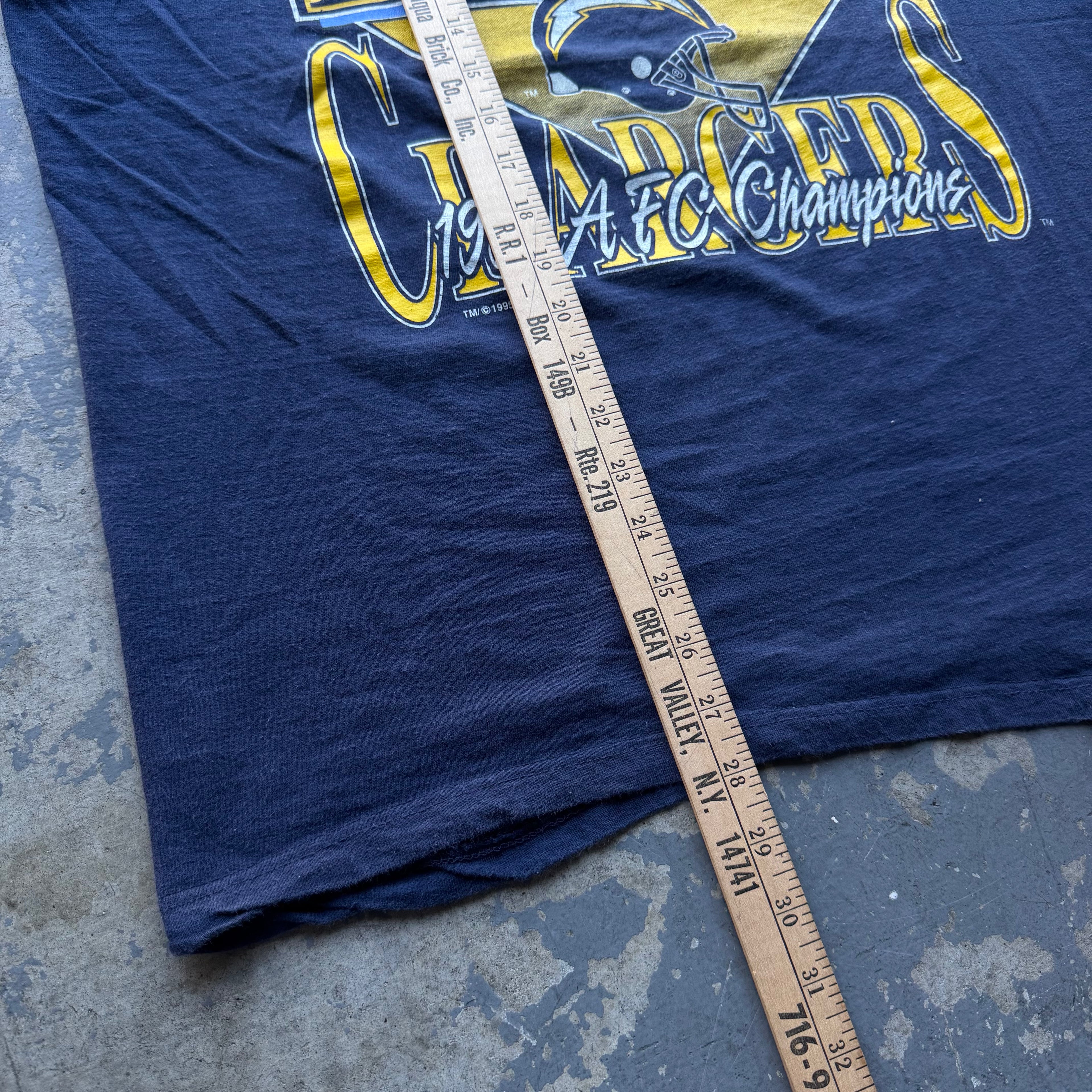 1995 CHARGERS SUPER BOWL AFC CHAMPIONS T-SHIRT (XL)