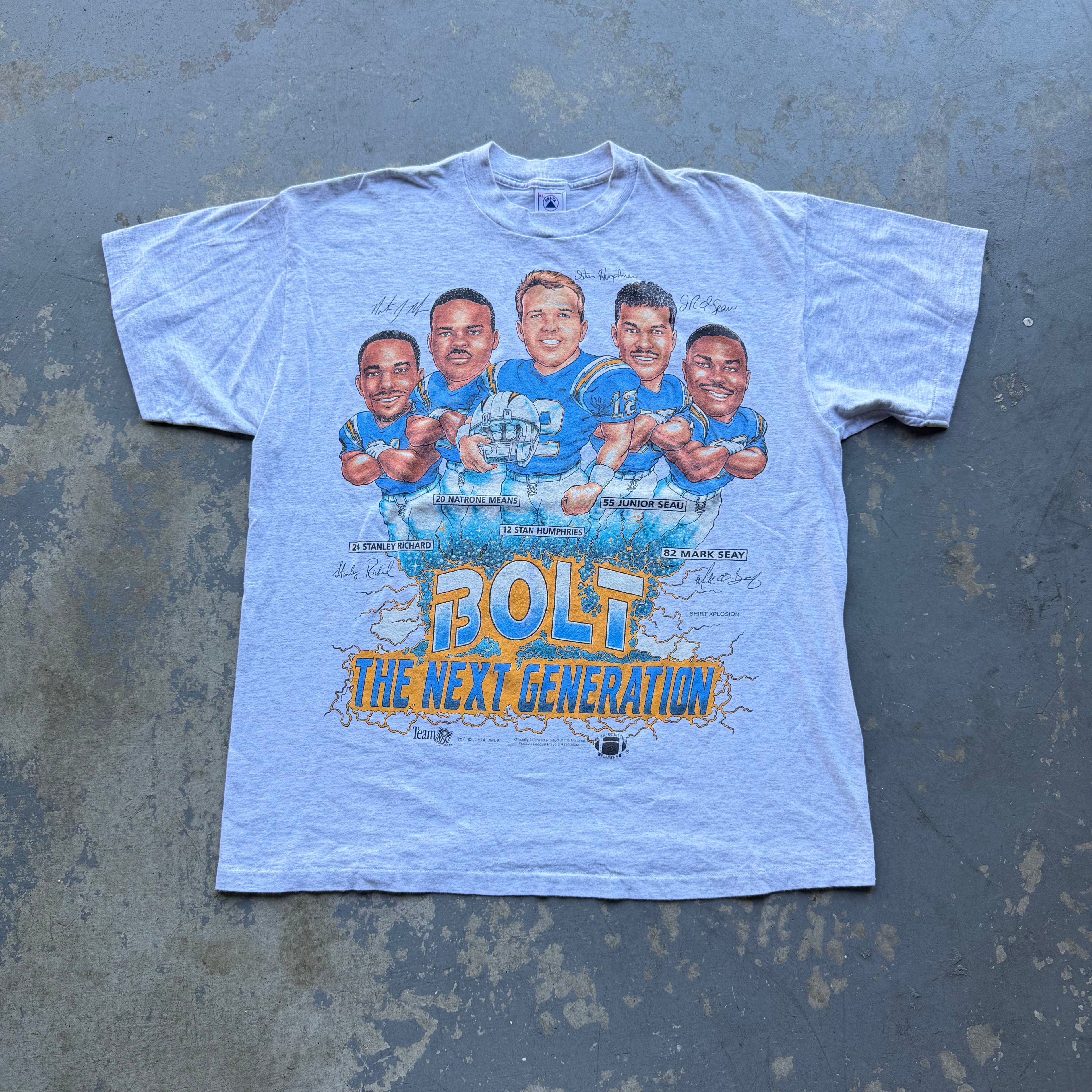 90'S CHARGERS BOLT THE NEXT GEN T-SHIRT (XL)