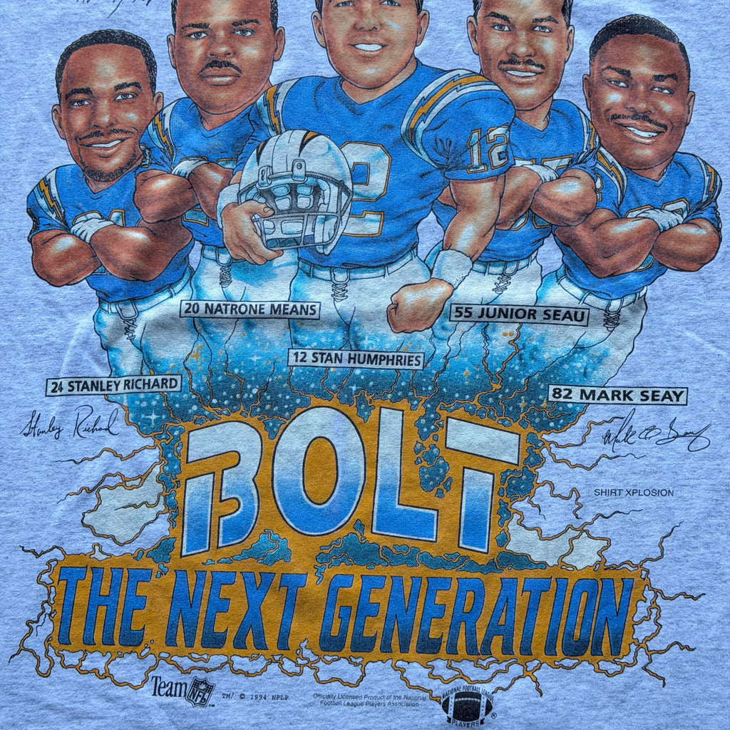 90'S CHARGERS BOLT THE NEXT GEN T-SHIRT (XL)
