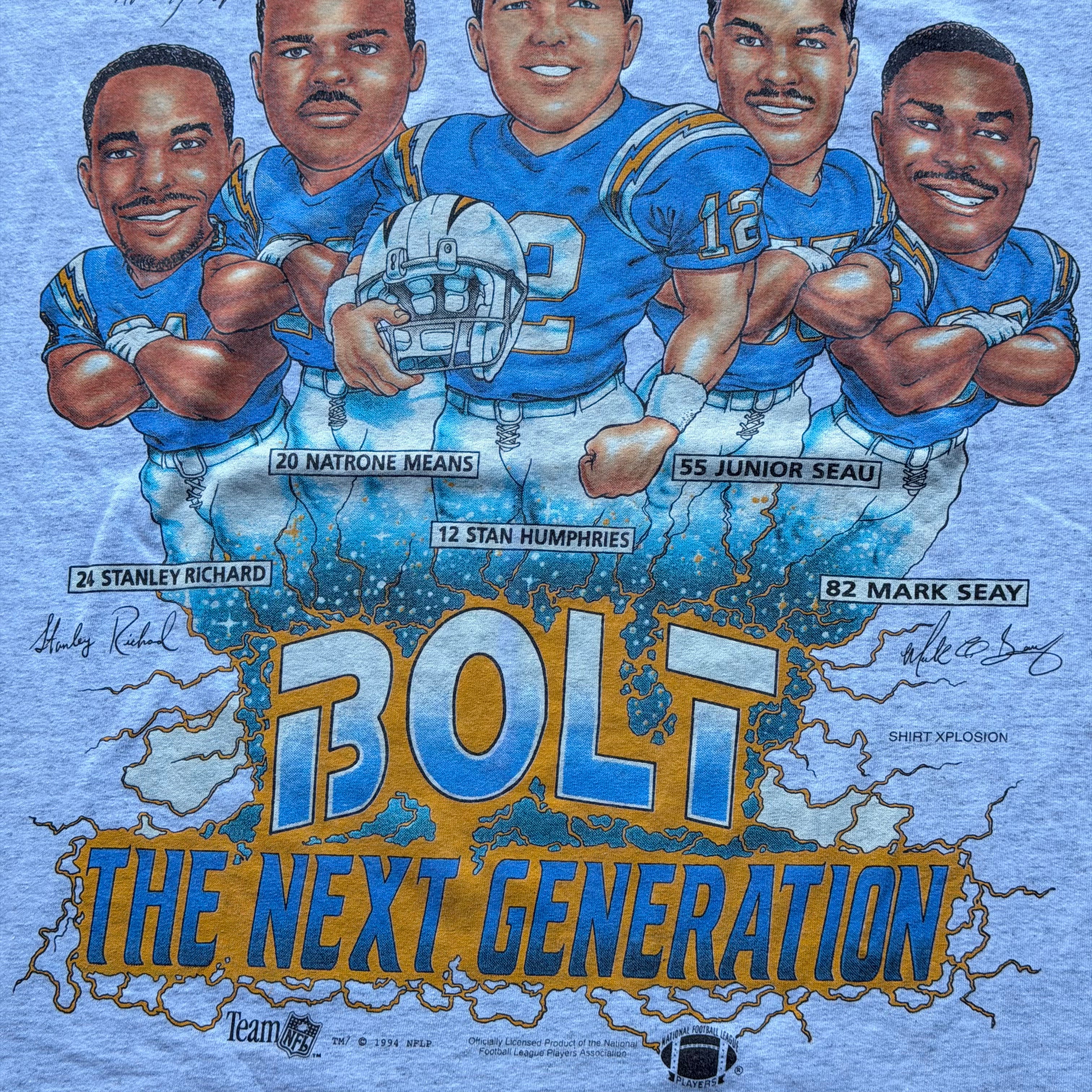 90'S CHARGERS BOLT THE NEXT GEN T-SHIRT (XL)