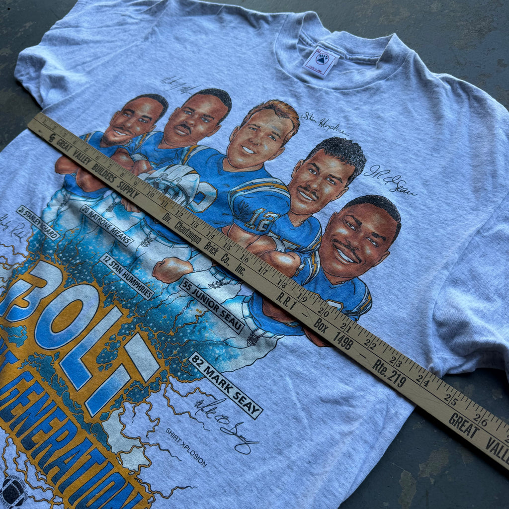 90'S CHARGERS BOLT THE NEXT GEN T-SHIRT (XL)