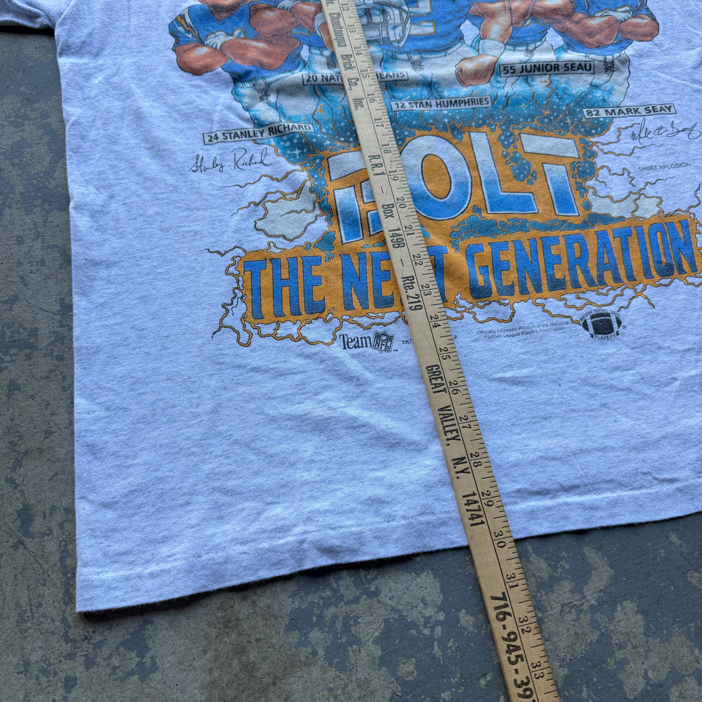 90'S CHARGERS BOLT THE NEXT GEN T-SHIRT (XL)