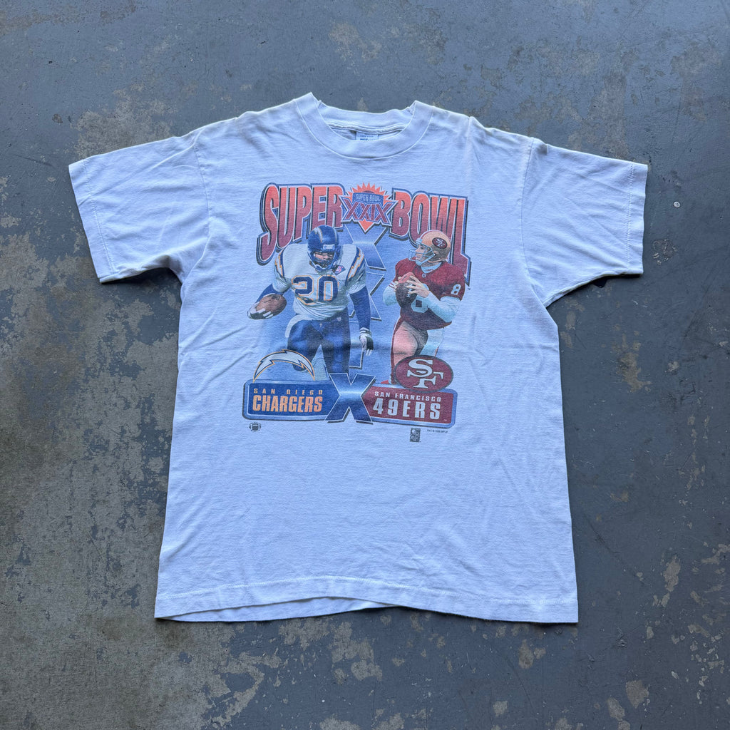 1995 CHARGERS SUPERBOWL XXIX T-SHIRT (L)