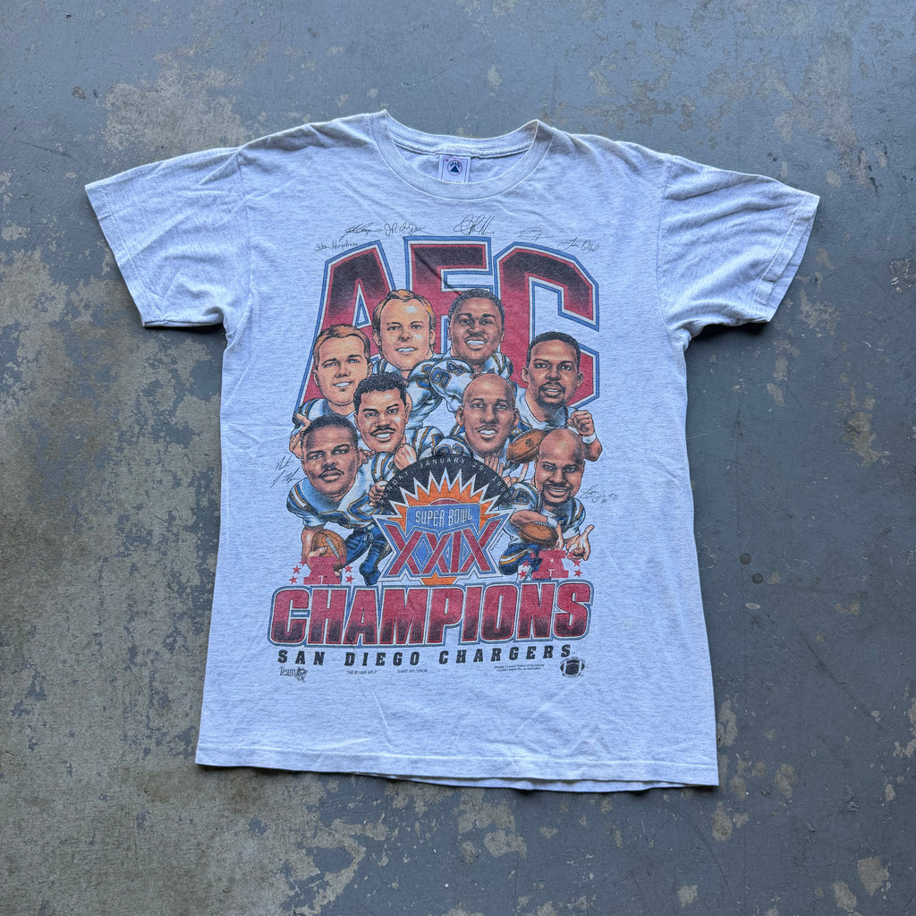 1994 CHARGERS AFC CHAMPIONS CARICATURES T-SHIRT (M)