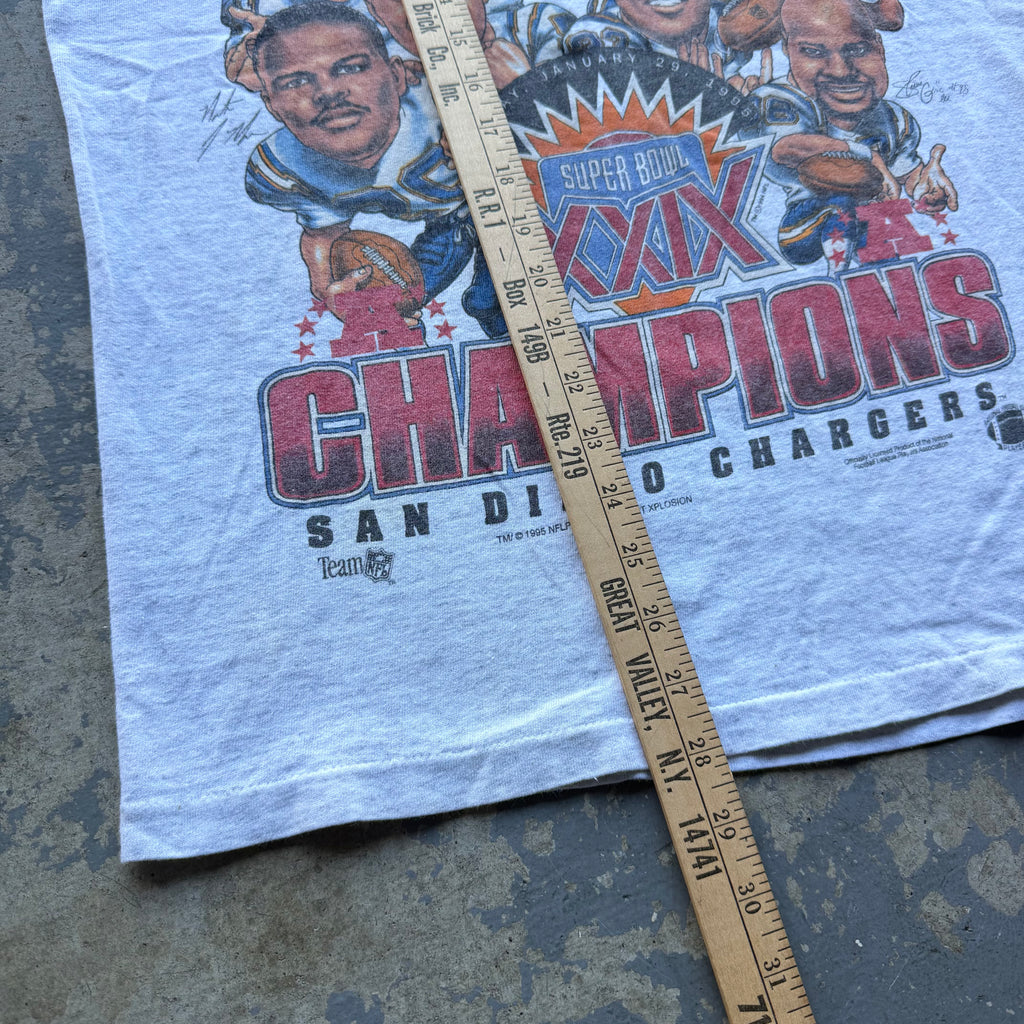 1994 CHARGERS AFC CHAMPIONS CARICATURES T-SHIRT (M)